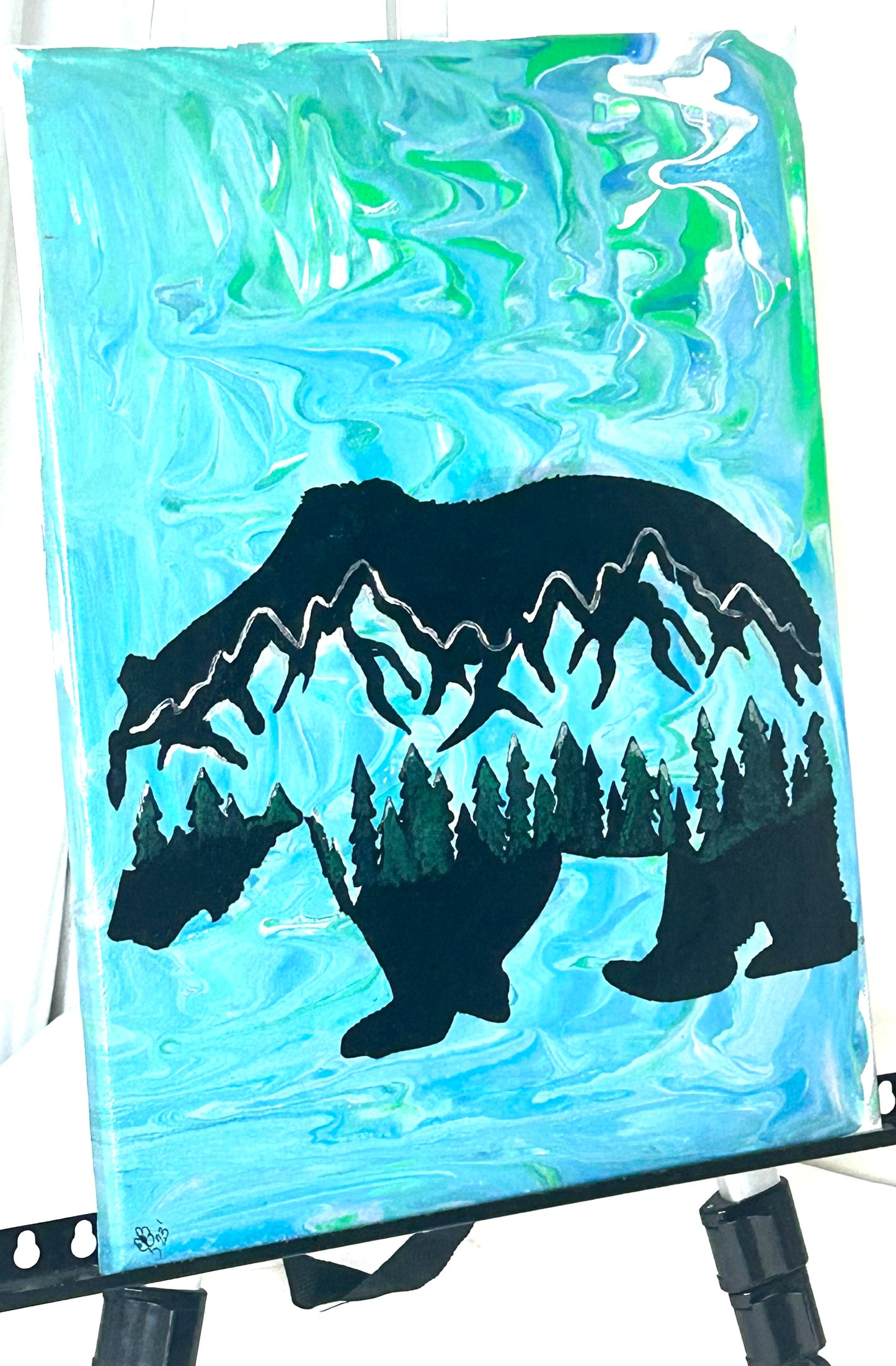 Black Bear Mountain Acrylic Painting