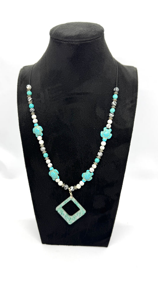 “Sea Turtle Serenity (But Make It Slightly Unhinged) Necklace”