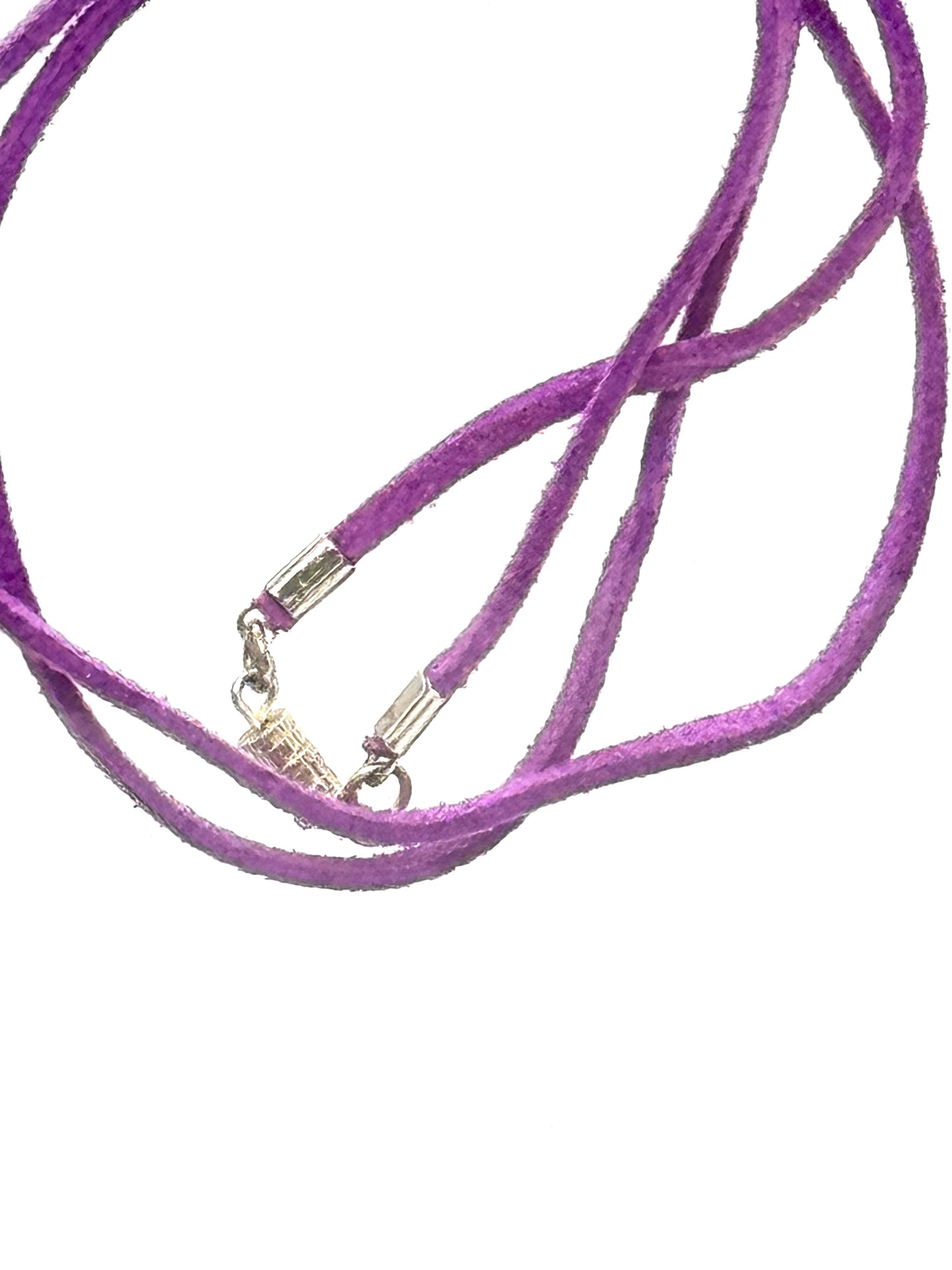 “Mood Swings & Magic Dust” Purple Beaded Necklace | 32” Cord | Screw Clasp | Glitter Bottle Pendant