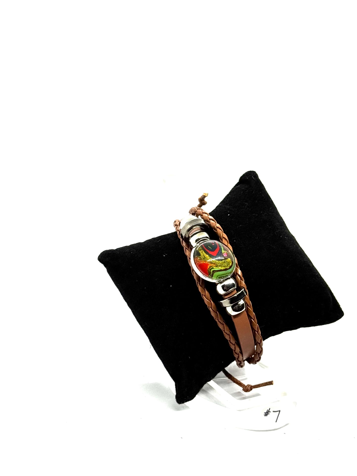 #7 “Main Character Chaos” Handmade Abstract Wrap Bracelet — One-of-a-Kind FDSS Statement Jewelry | Unique Resin Art Bracelet | Gift for Bold Souls