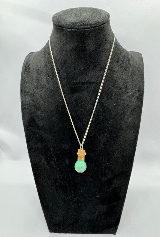 #4G “Healing Era Potion Bottle Necklace – Calm, Collected, Slightly Unstable”