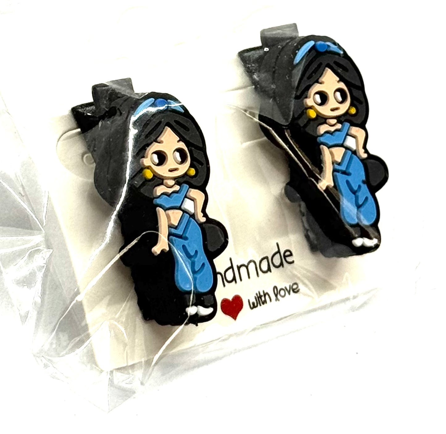 #2 Rebel Princess Barrettes – Blue Outfit Character Hair Clips (2pc Set)