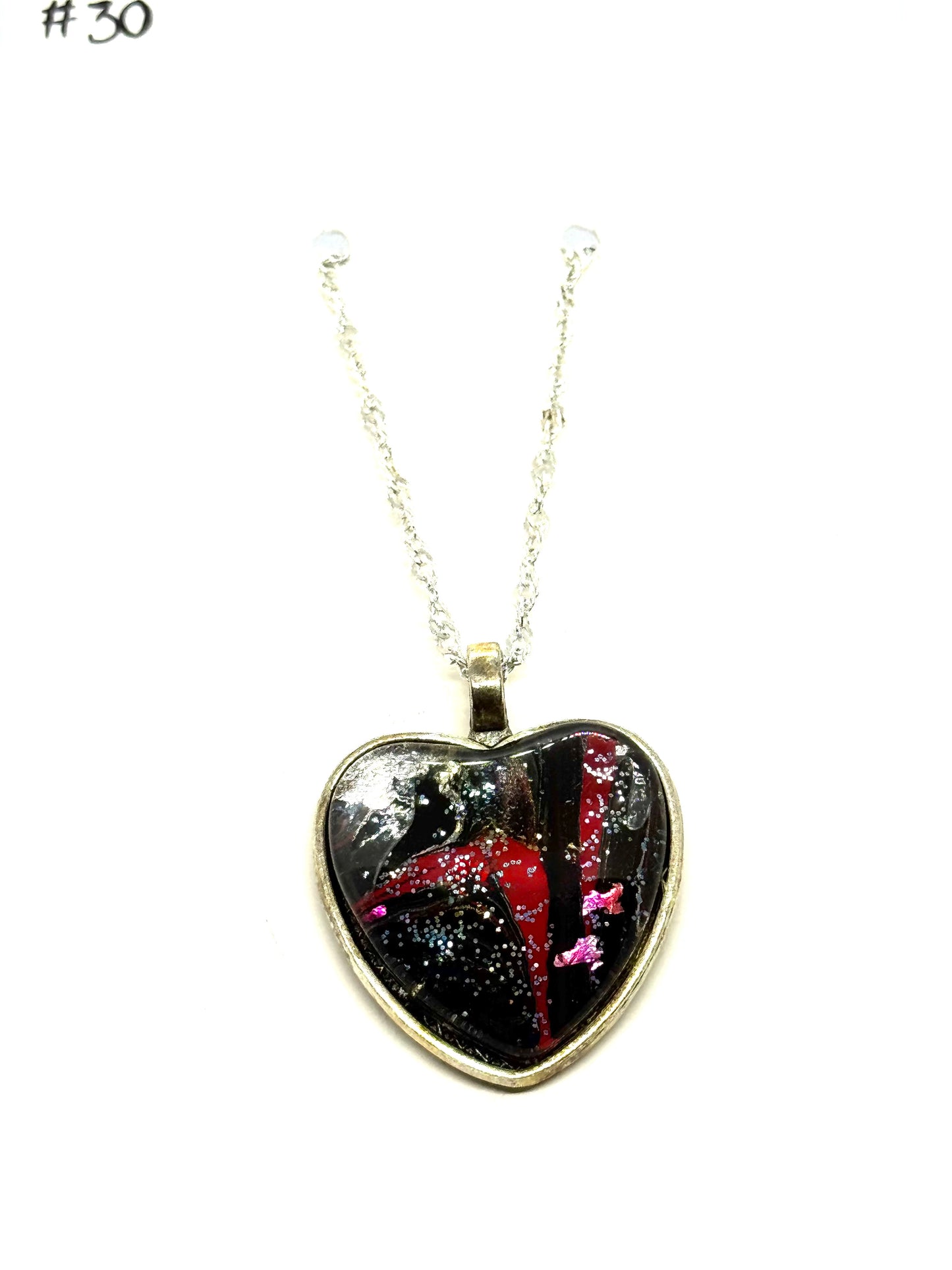 #30 Cracked Chaos Heart Necklace