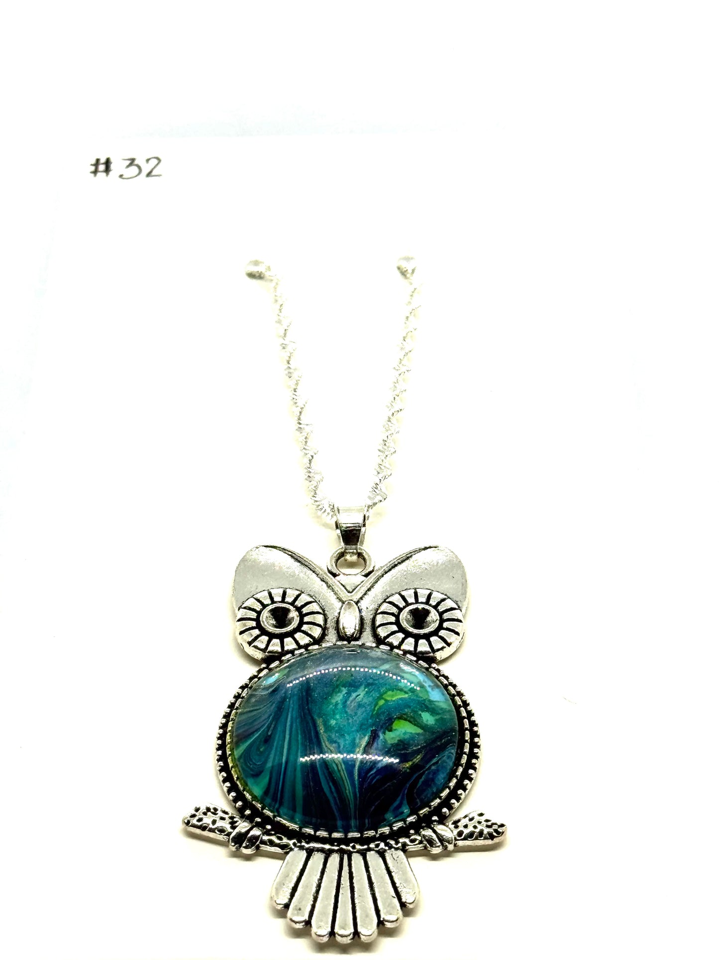 #32 Midnight Oracle Owl Necklace
