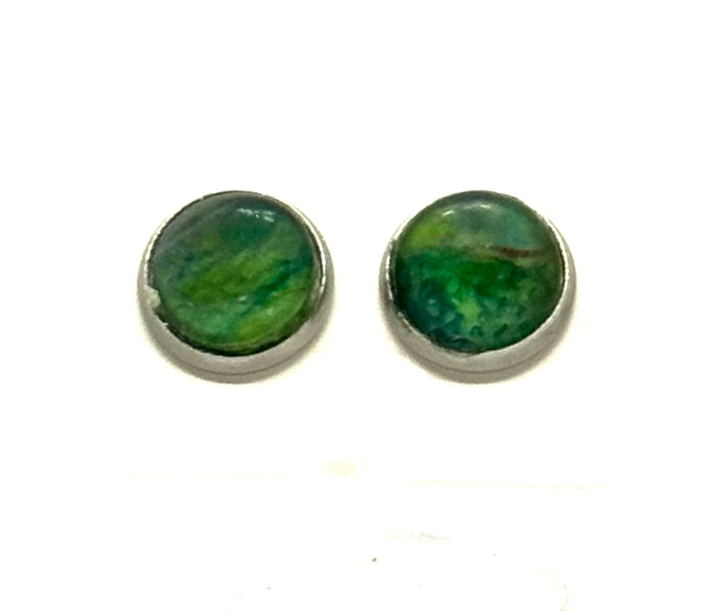 Mother Nature Called… She Wants Her Earrings Back | Handmade Emerald Forest Stud Earrings