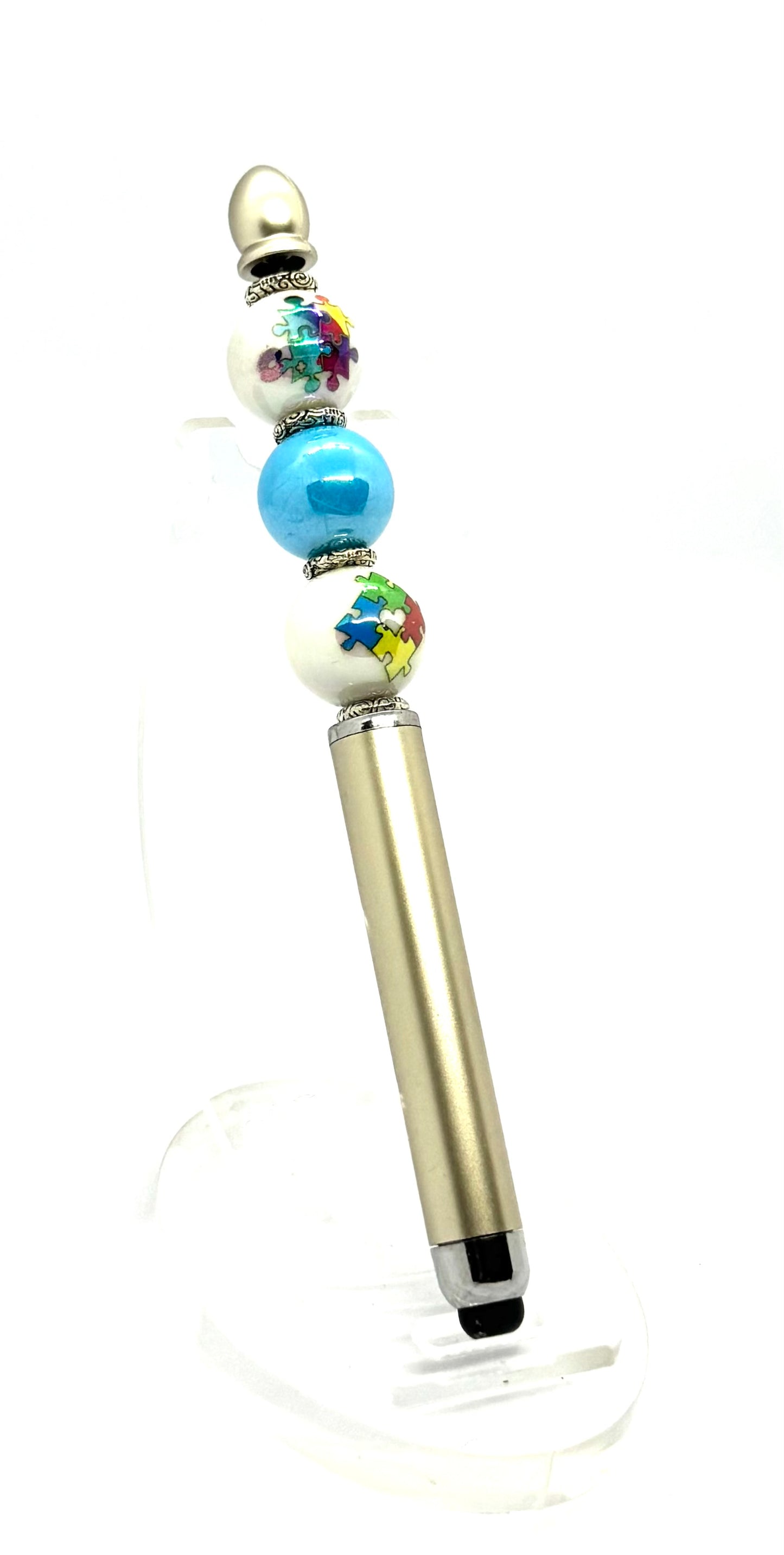 Every Piece Matters | Handmade Autism Awareness Beaded Stylus Pen