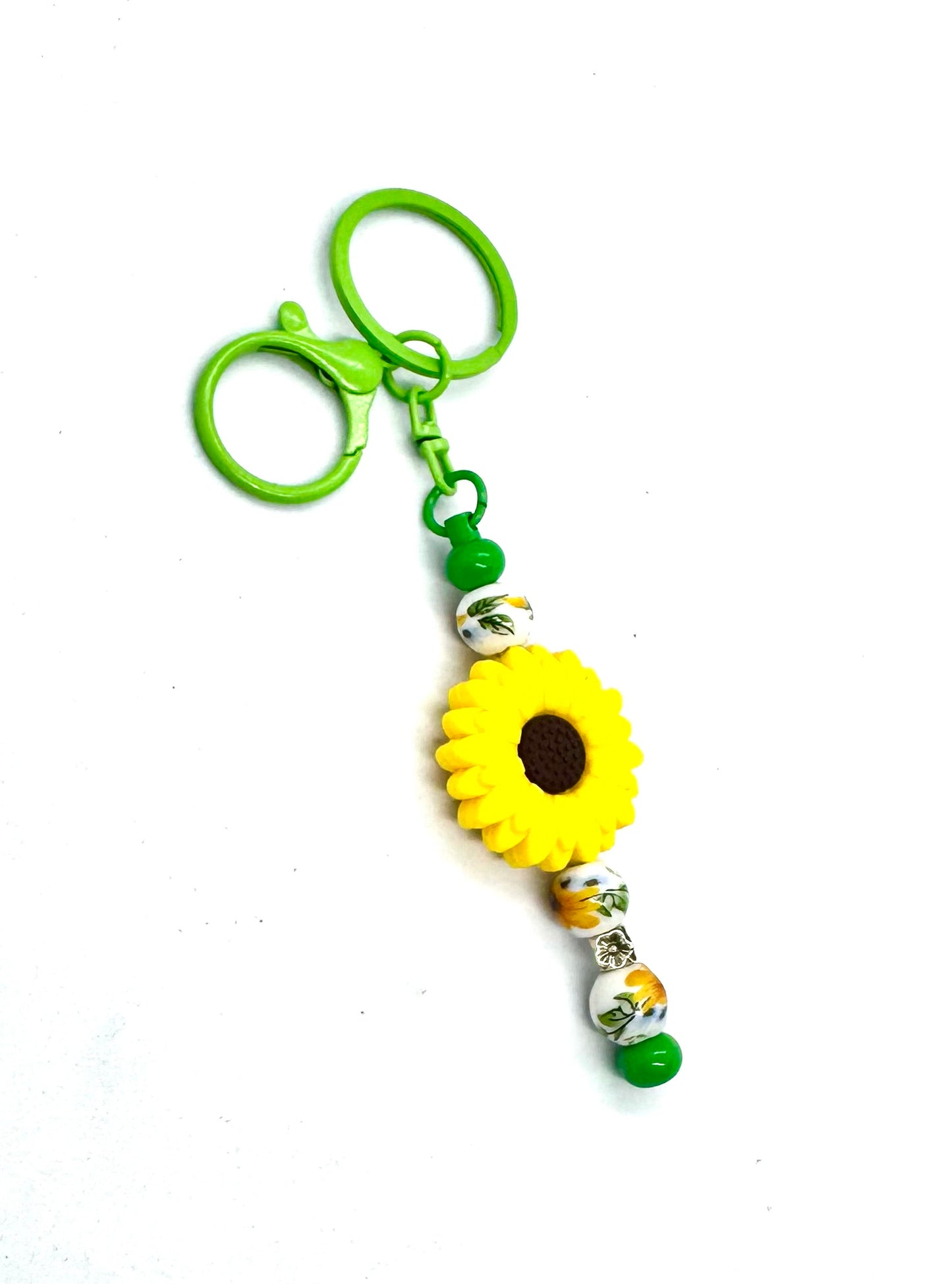 FDSS “Sunshine in Your Pocket” Handmade Sunflower Beaded Keychain