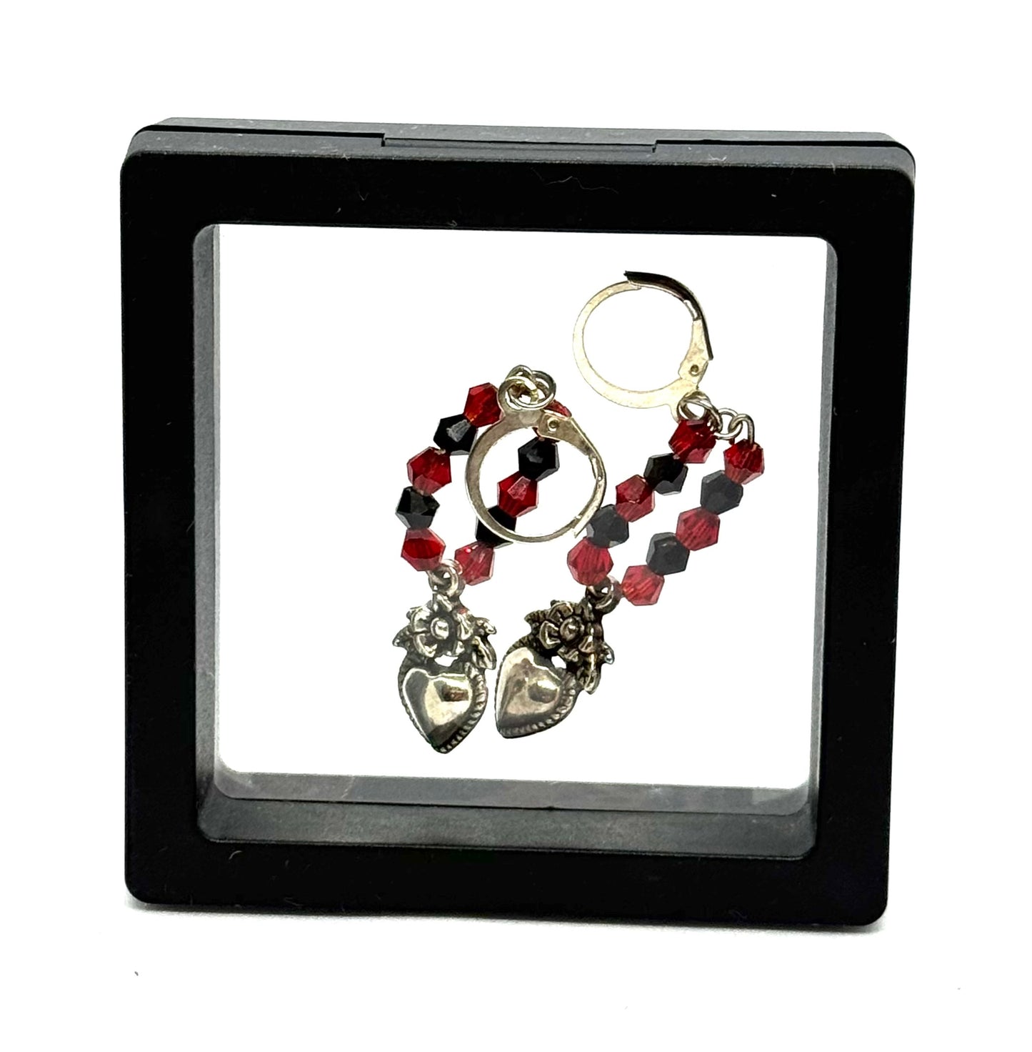 #56 Love Me Through the Chaos Heart Hoop Earrings