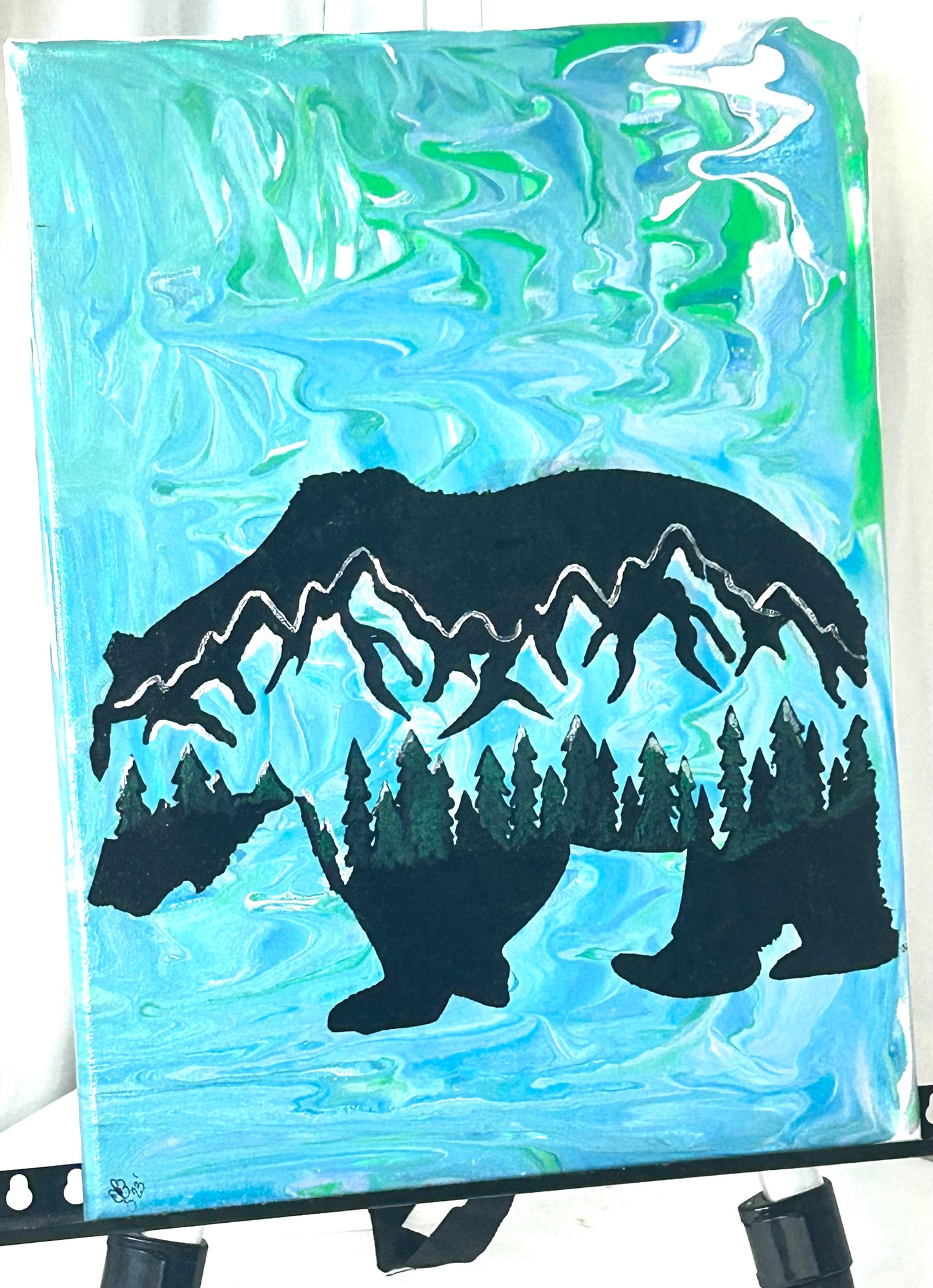 Black Bear Mountain Acrylic Painting