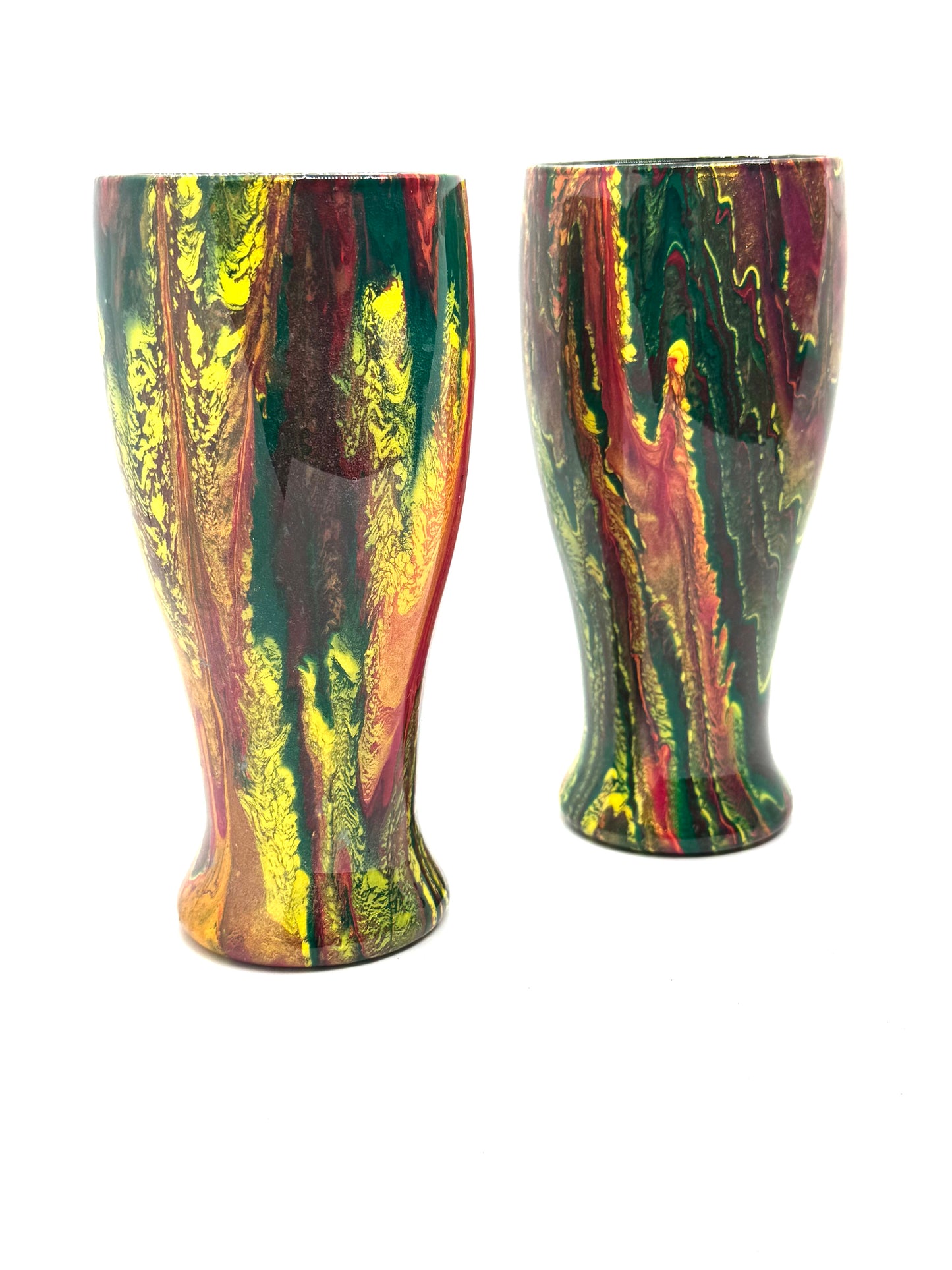 Forest Fire Resin Tumblers (Set of 2) | Handmade & One-of-a-Kind