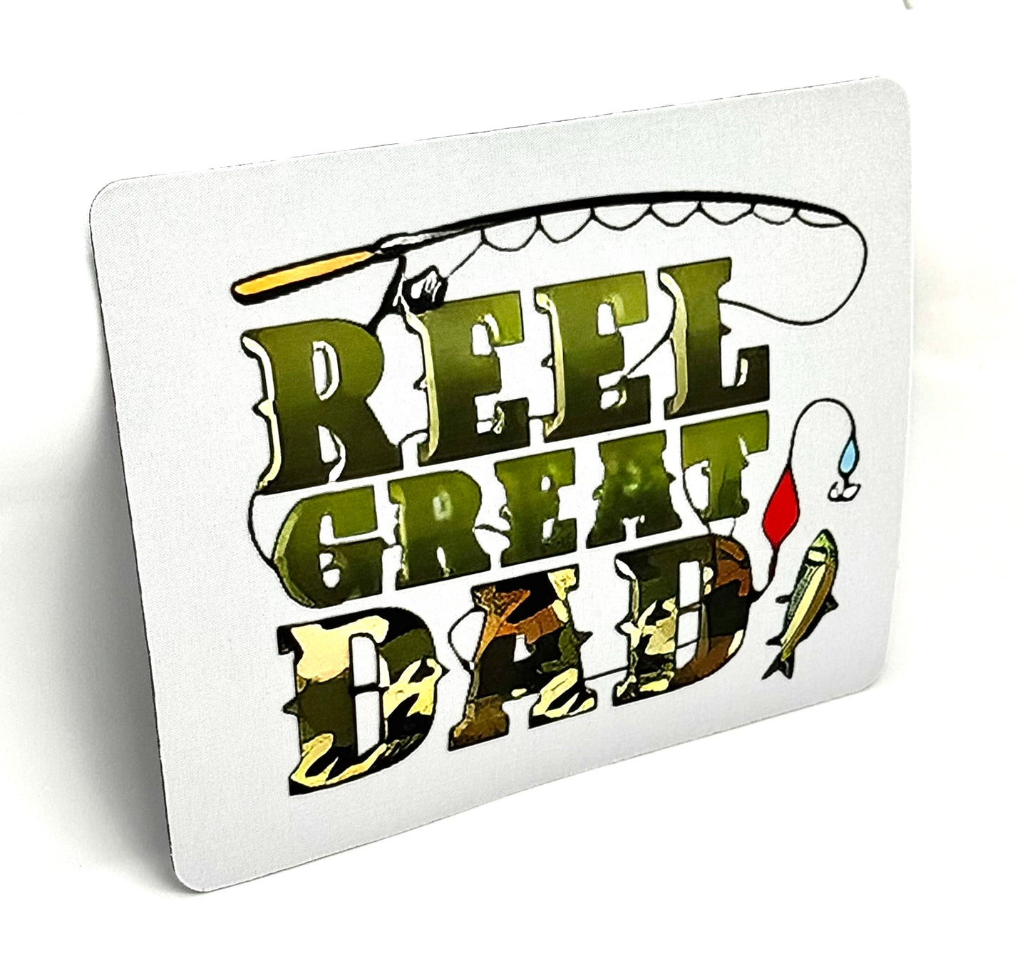 “Reel Great Dad” Fishing Chaos Mouse Pad | Dad Joke Energy | FDSS
