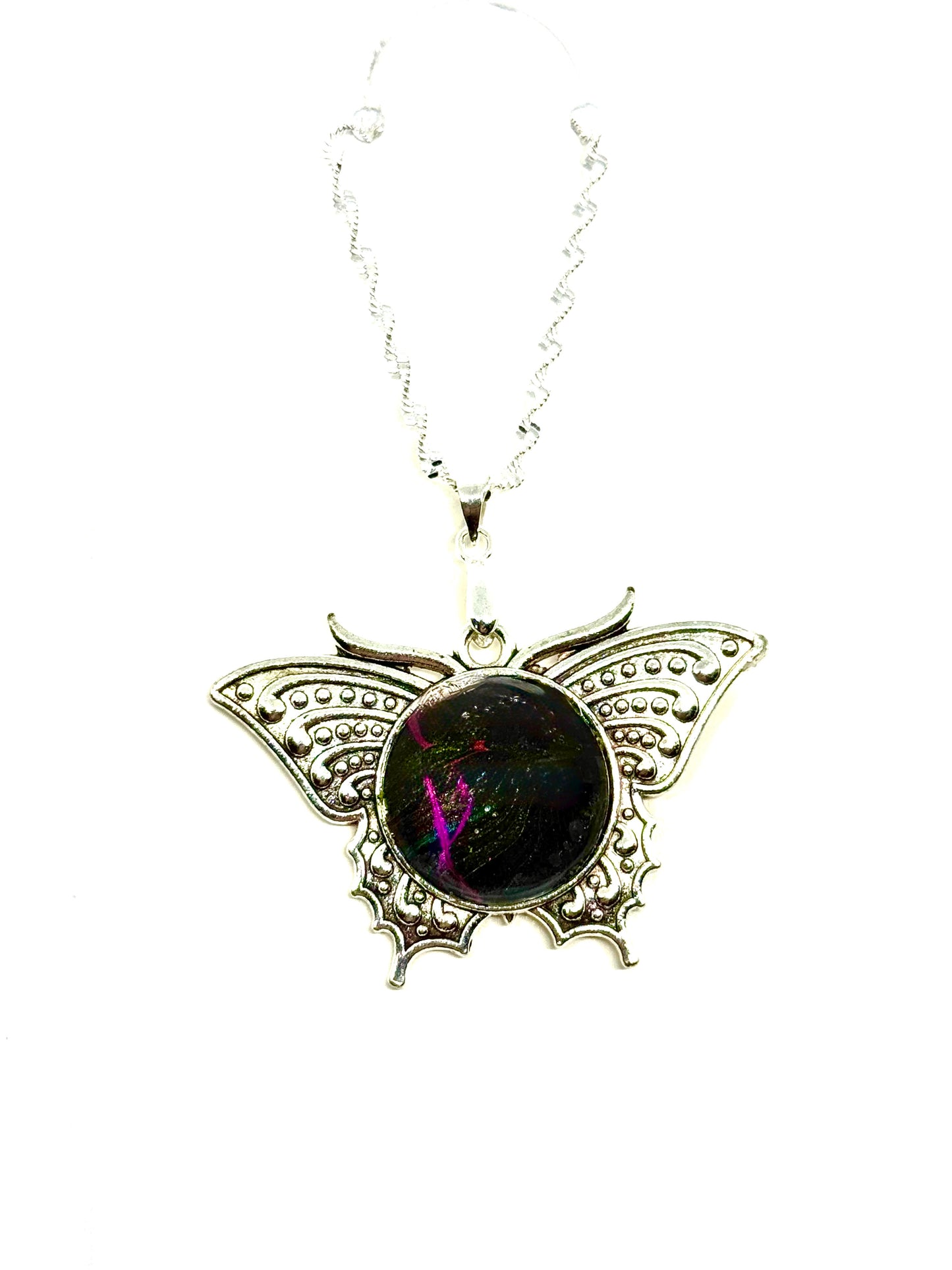 #29 Tectonic Mood Swing – Dark Winged Chaos Pendant Necklace | One-of-a-Kind FDSS Statement Jewelry