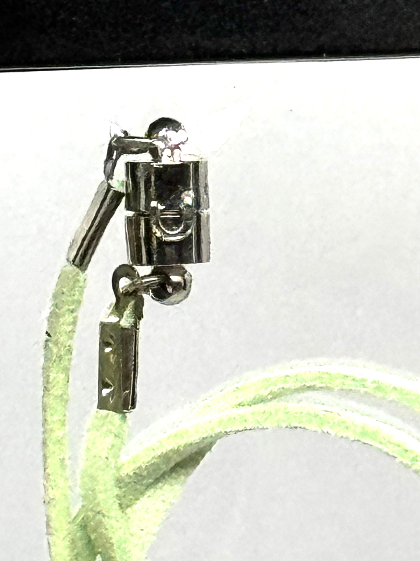 Lime Green Beaded Pendant Necklace | Magnetic Clasp | Handmade Statement Chaos