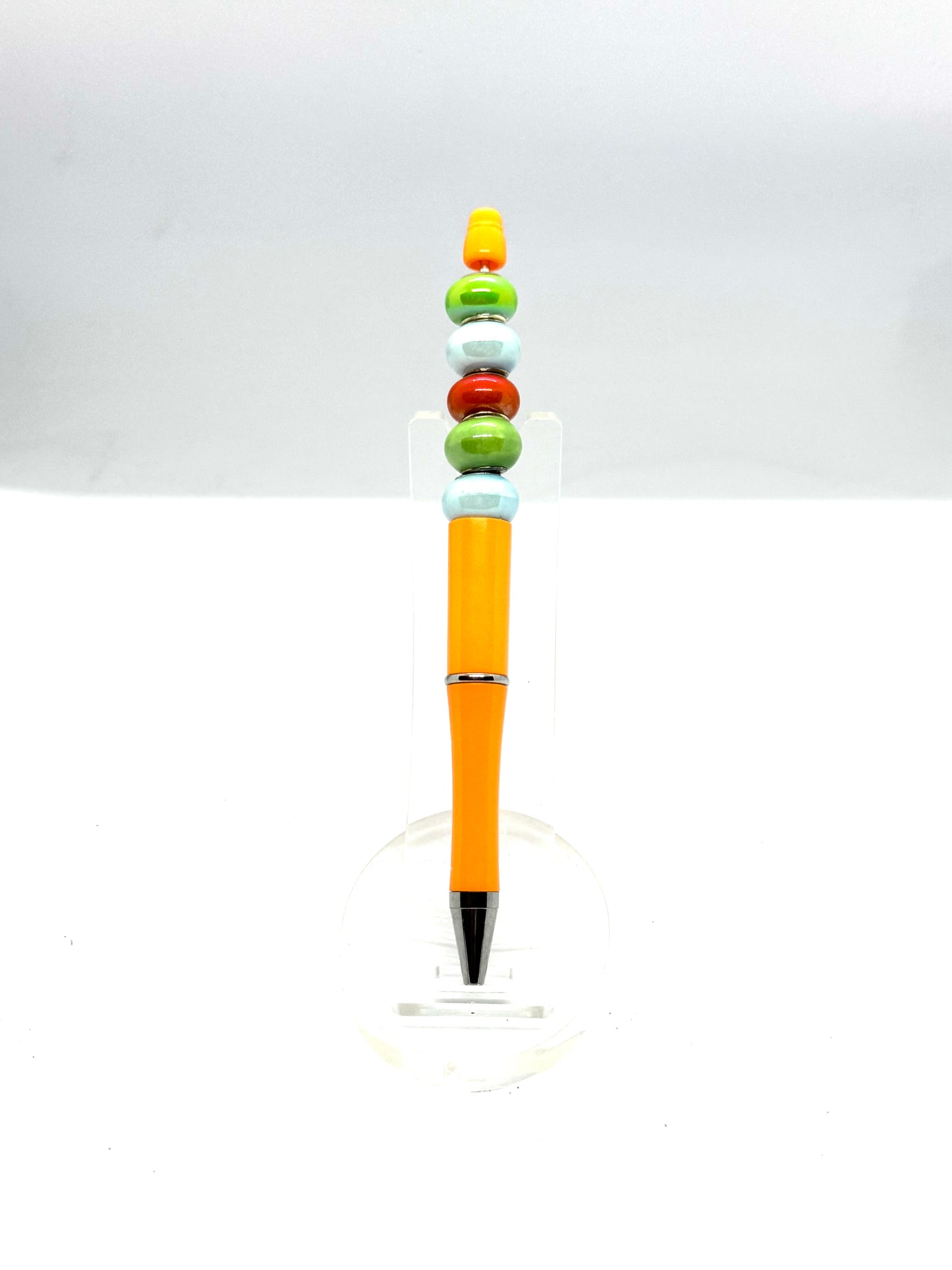 Orange Beaded Pen