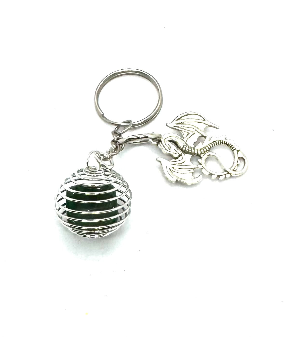 The Dragon’s Emotional Support Crystal™ | Handmade Dragon Gemstone Keychain