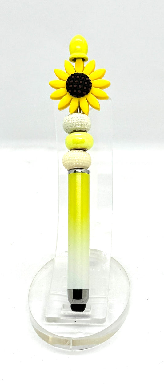 A Little Ray of Unhinged Sunshine | Handmade Sunflower Stylus Pen