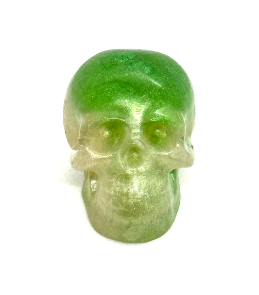 “Green With Envy” Skull – Toxic Obsession Relic | Until Death Do Us Part Collection | Handmade Resin Gothic Decor