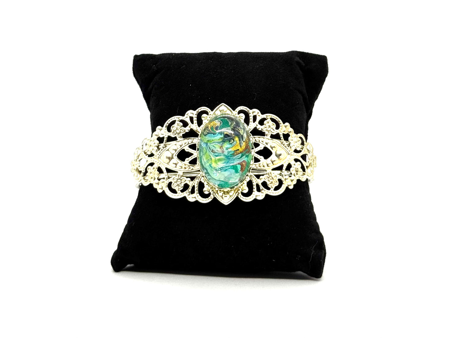 #1 “Forest Witch Energy Filigree Cuff – Pretty, Powerful, and Mildly Unhinged”