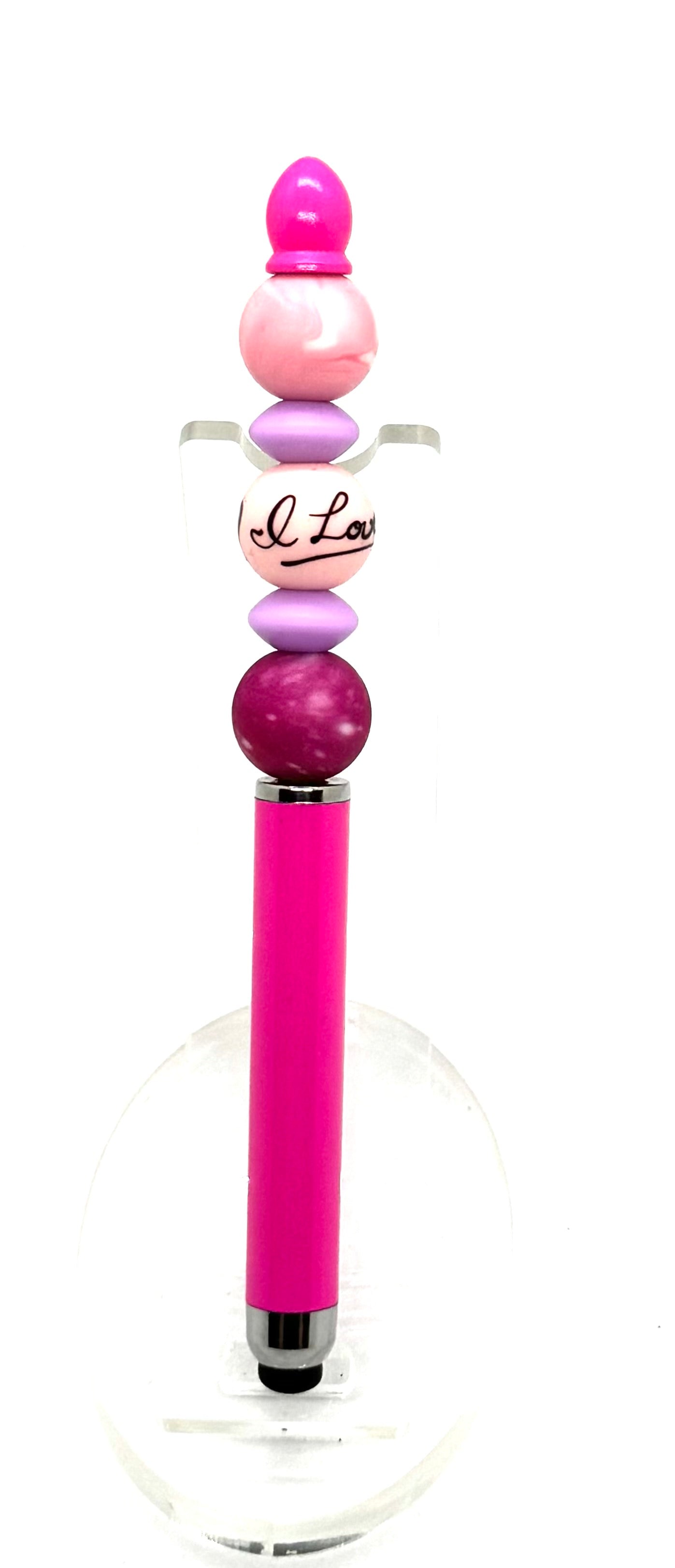 Powered by Love… and a Little Bit of Chaos | Handmade “Love” Beaded Stylus Pen