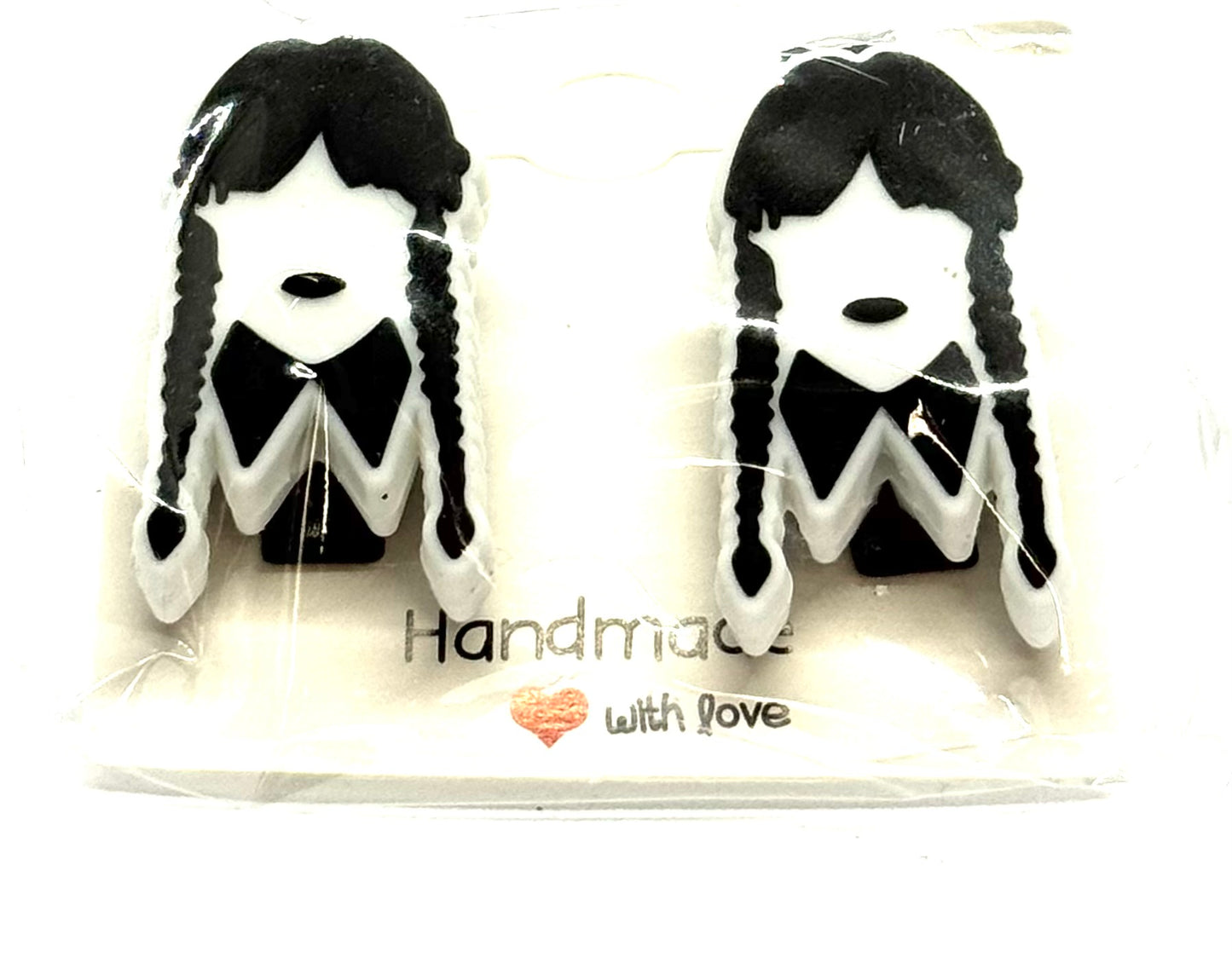 #6 Emotionally Unavailable Barrettes – Gothic Girl Character Clips (2pc Set)
