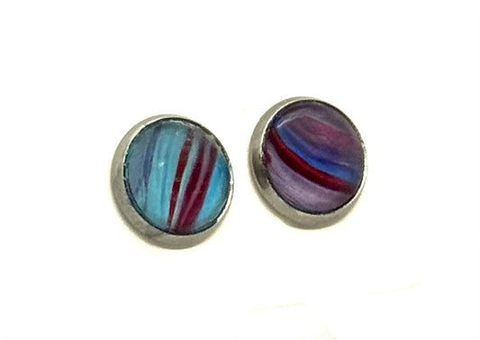 Planet Chaos | Handmade Galaxy Swirl Stud Earrings