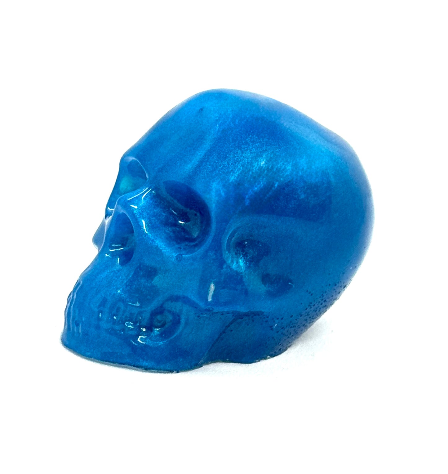 “Drowned Promises” Skull – Ocean Blue Toxic Love Relic | Until Death Do Us Part Collection | Handmade Resin Gothic Decor