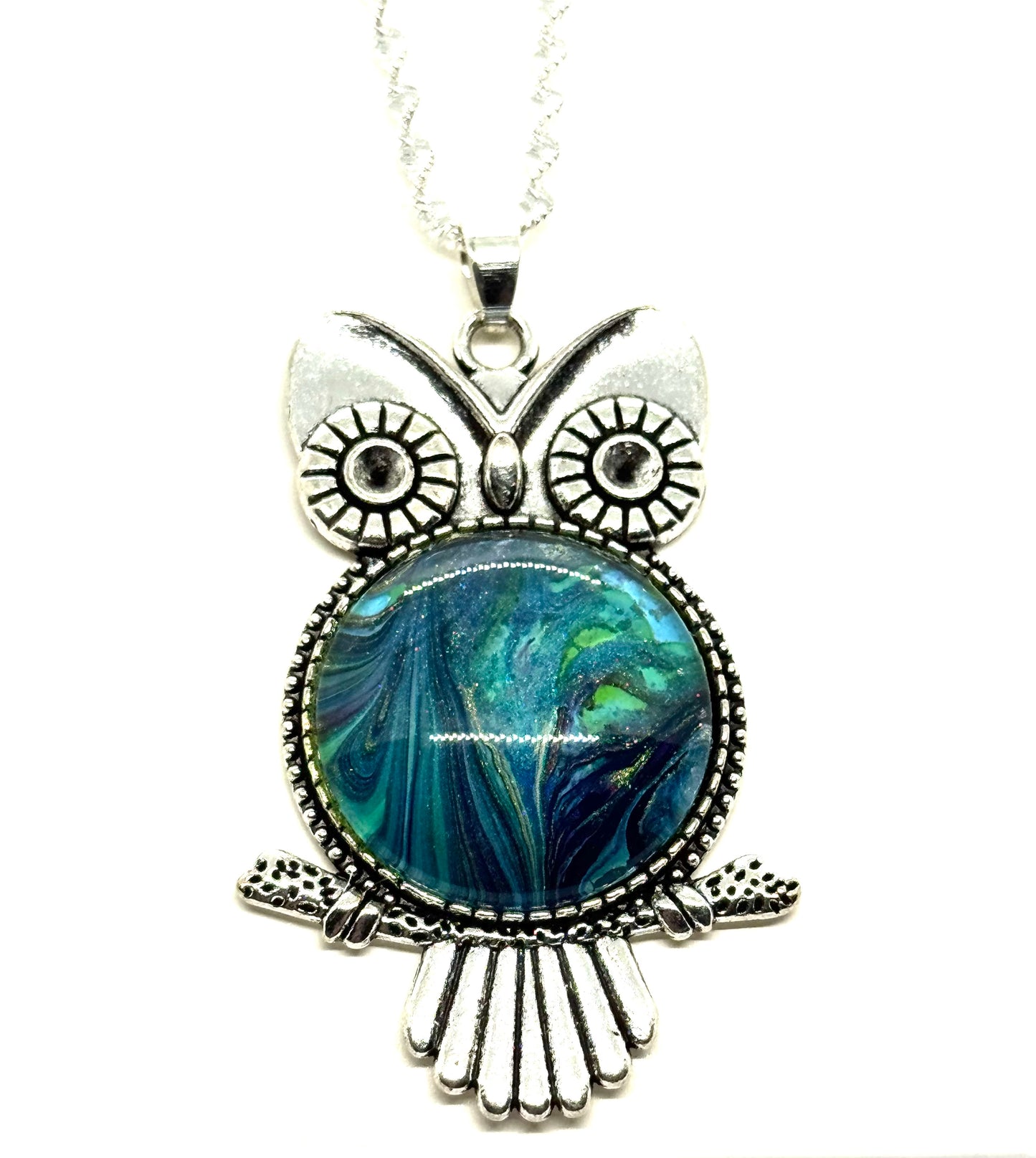 #32 Midnight Oracle Owl Necklace