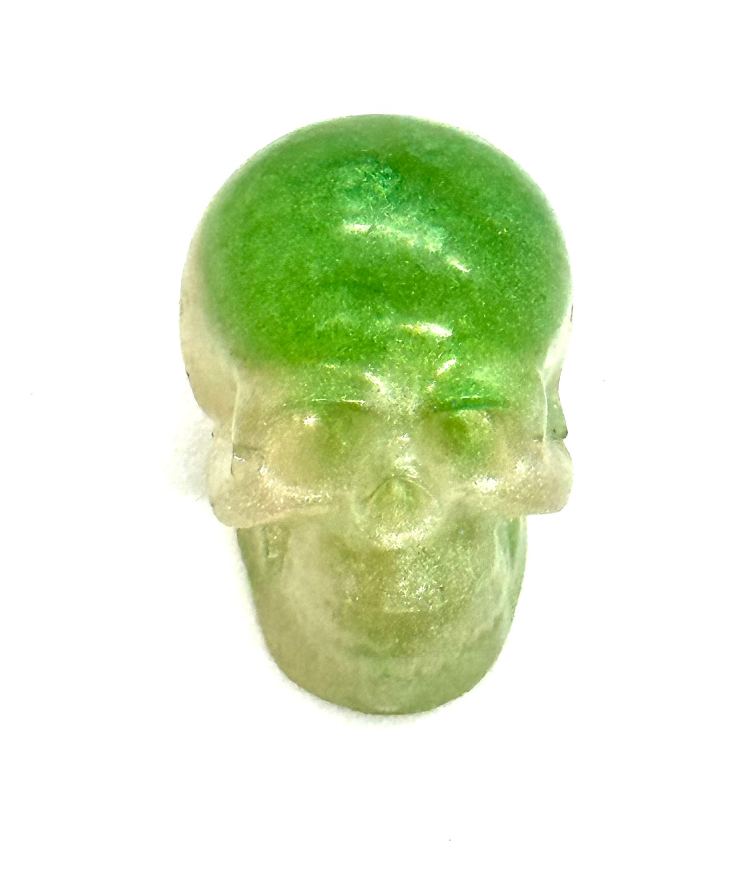 “Green With Envy” Skull – Toxic Obsession Relic | Until Death Do Us Part Collection | Handmade Resin Gothic Decor