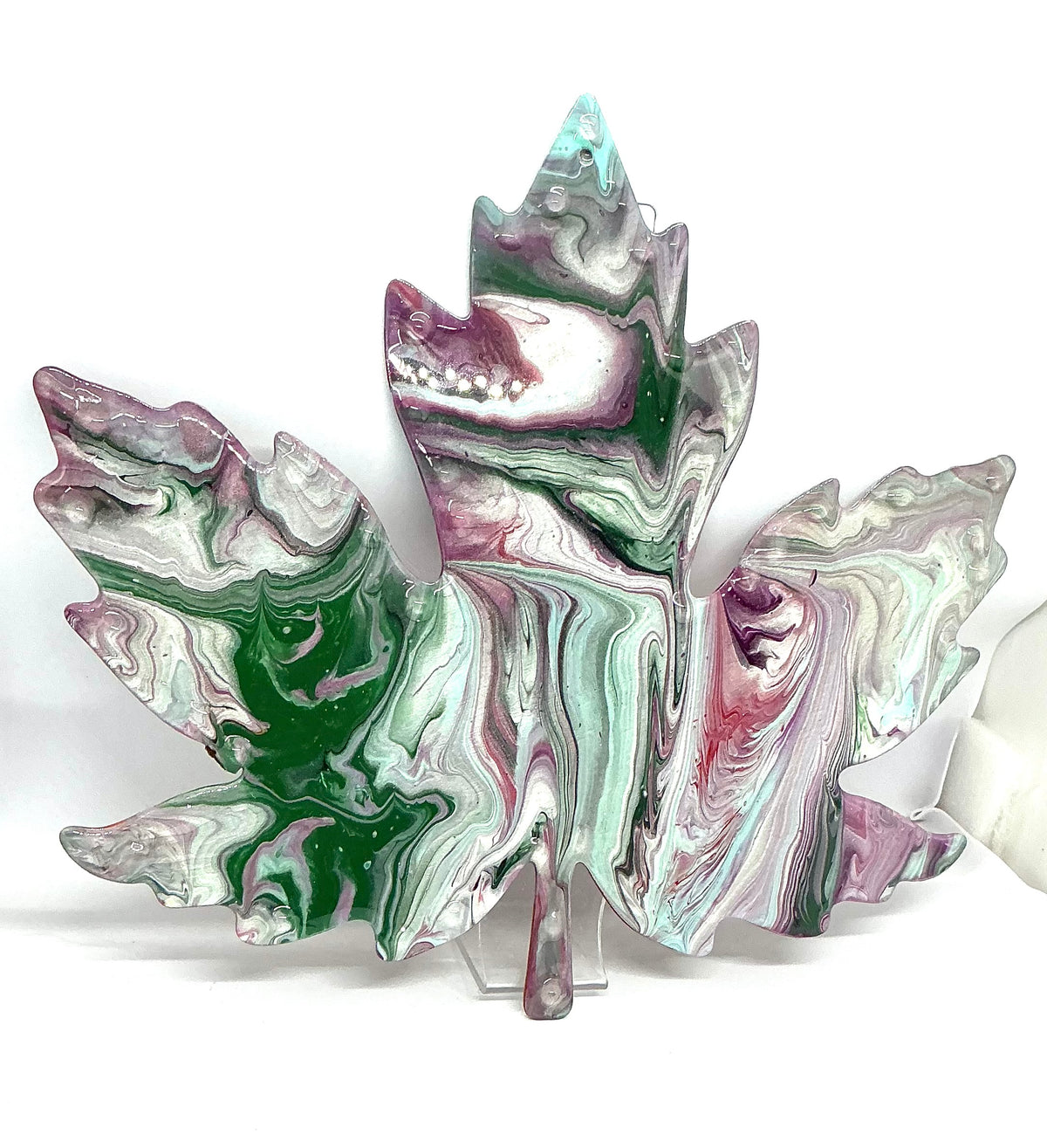 Leaf Me to My Nonsense | Green & Purple Maple Leaf Wall Art