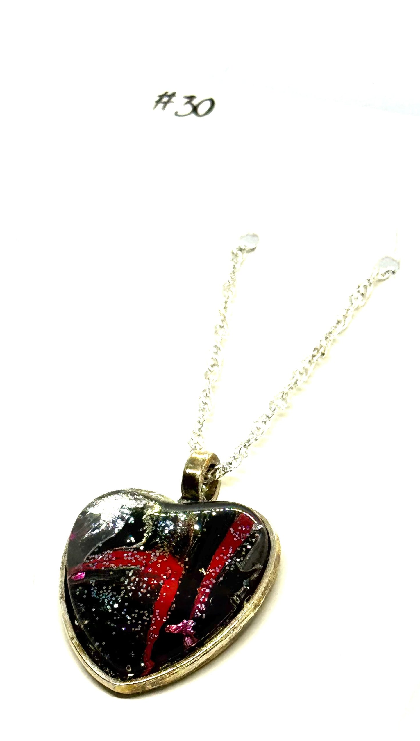 #30 Cracked Chaos Heart Necklace
