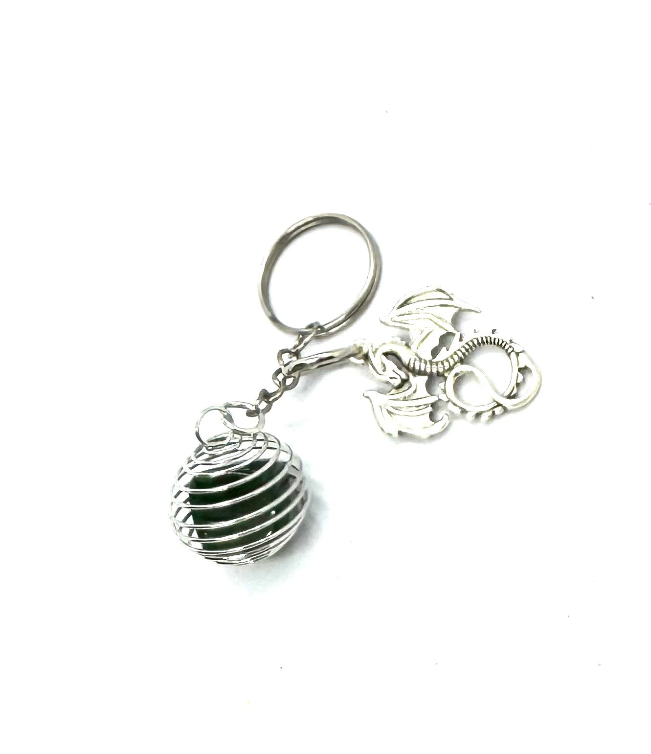 The Dragon’s Emotional Support Crystal™ | Handmade Dragon Gemstone Keychain
