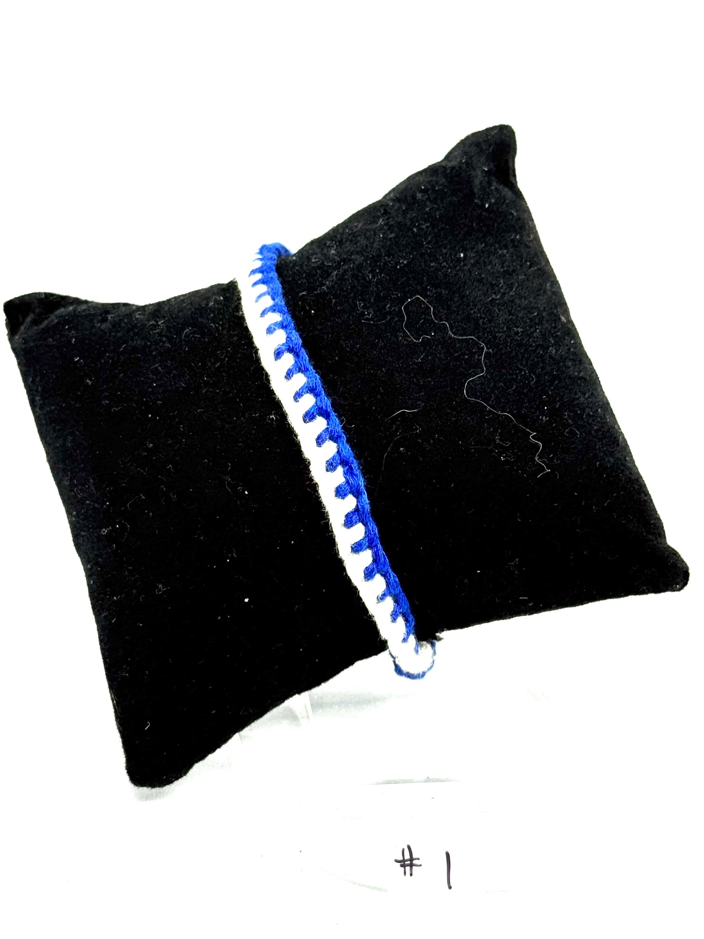#1 “Not Your Basic Bracelet 😏 | Handmade Blue + White Braided Bracelet | Minimal Chaos Wrist Candy | One-of-a-Kind FDSS Handmade Jewelry”