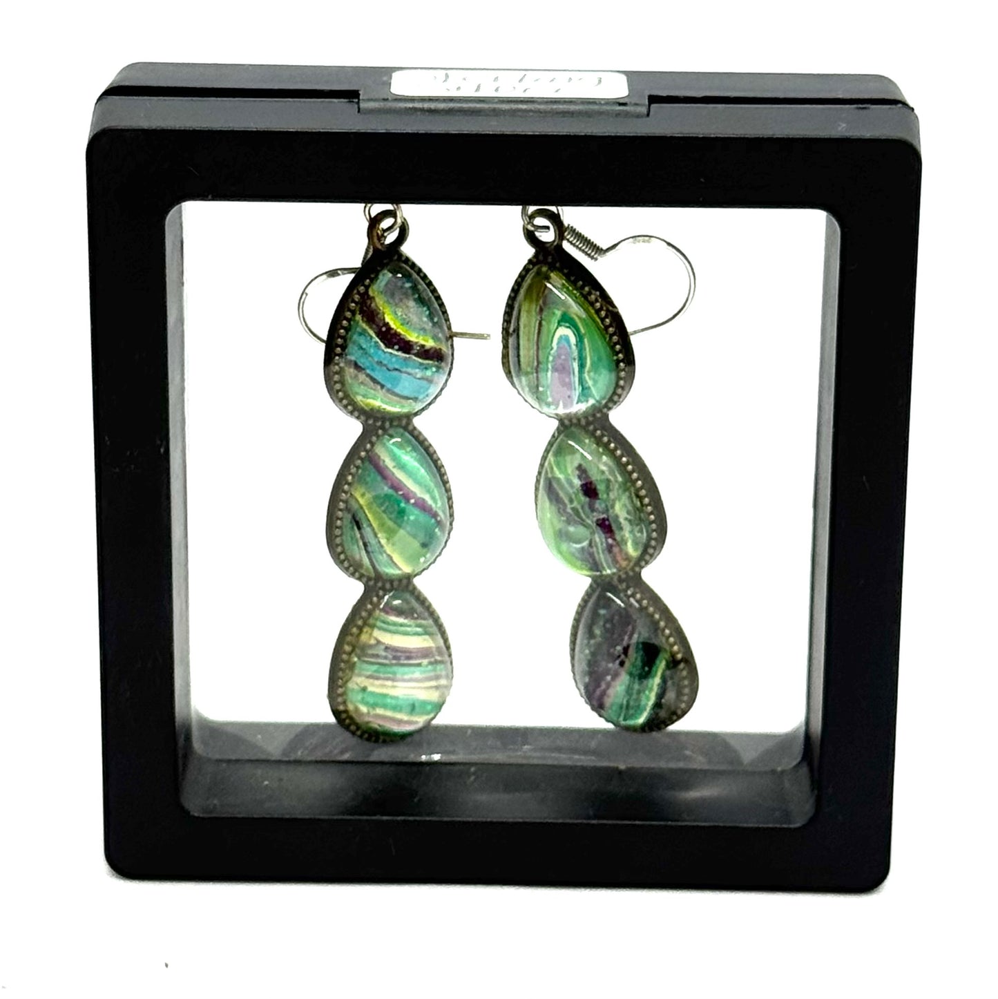 #1S Mystic Tide Sterling Silver Teardrop Earrings