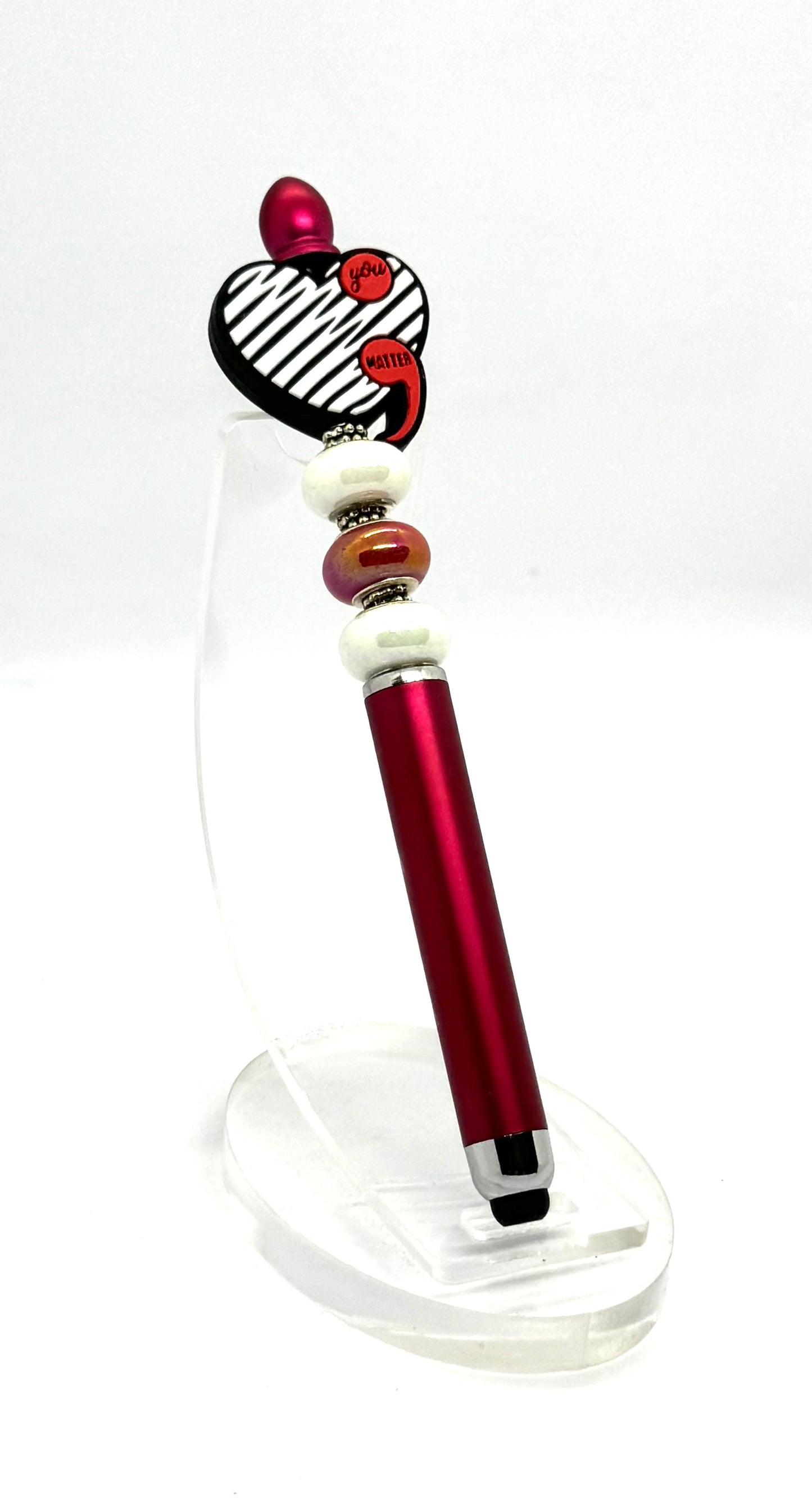 You Matter | Handmade Mental Health Awareness Beaded Stylus Pen