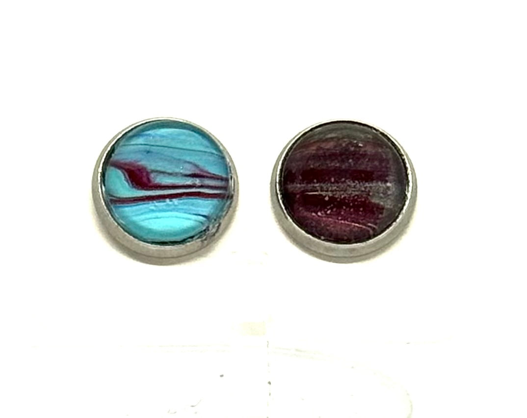 Houston… We Found Your Earrings | Handmade Cosmic Swirl Stud Earrings