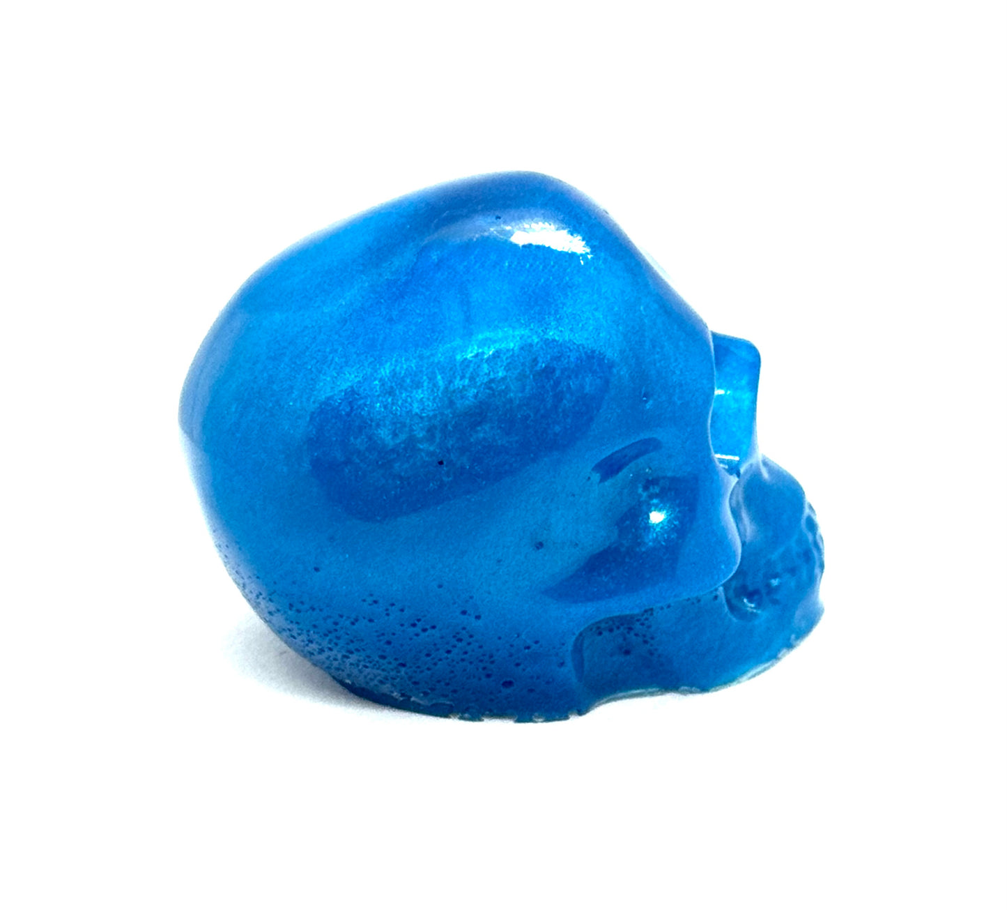 “Drowned Promises” Skull – Ocean Blue Toxic Love Relic | Until Death Do Us Part Collection | Handmade Resin Gothic Decor