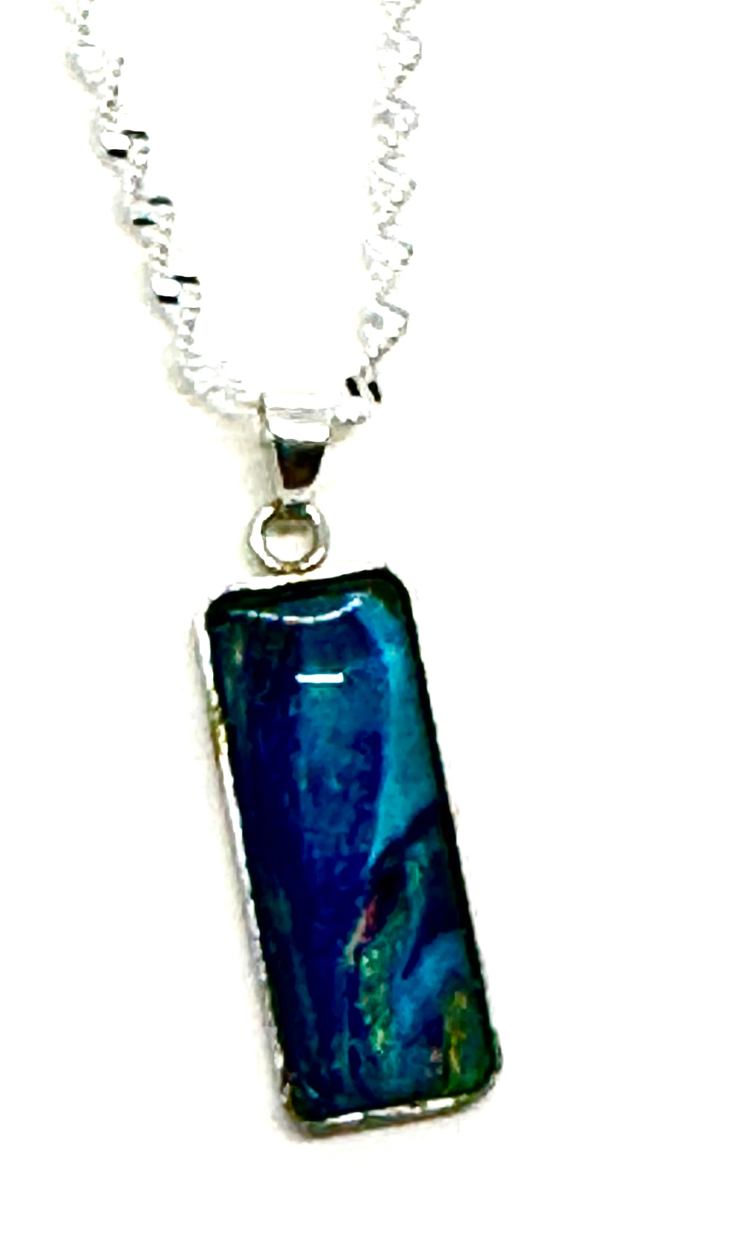 Paint Pour Pendant Necklace #3