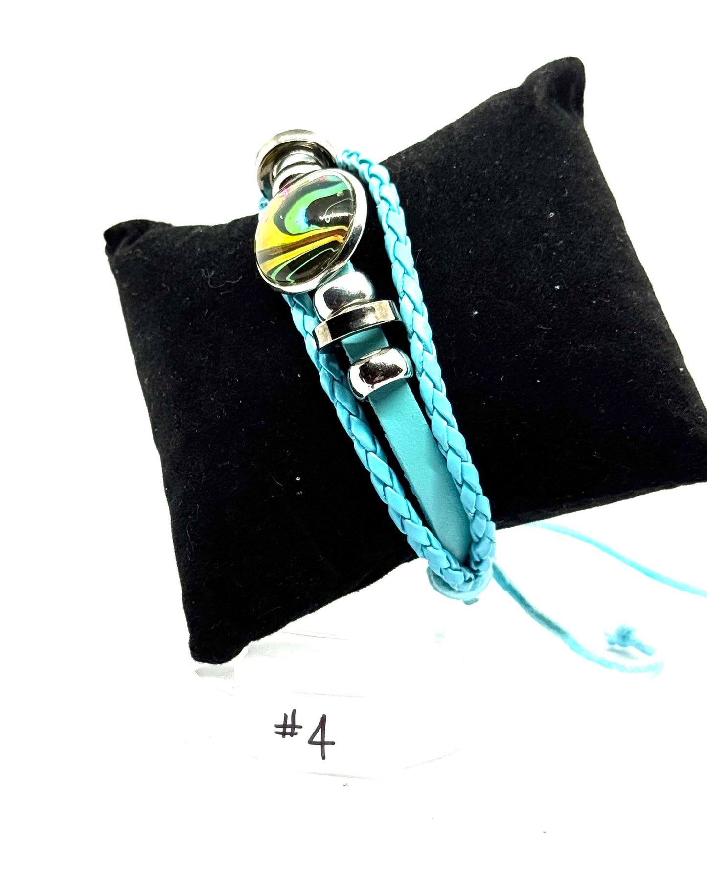 #4 “Main Character Energy Bracelet – Turquoise Chaos Wrap (One of a Kind)”