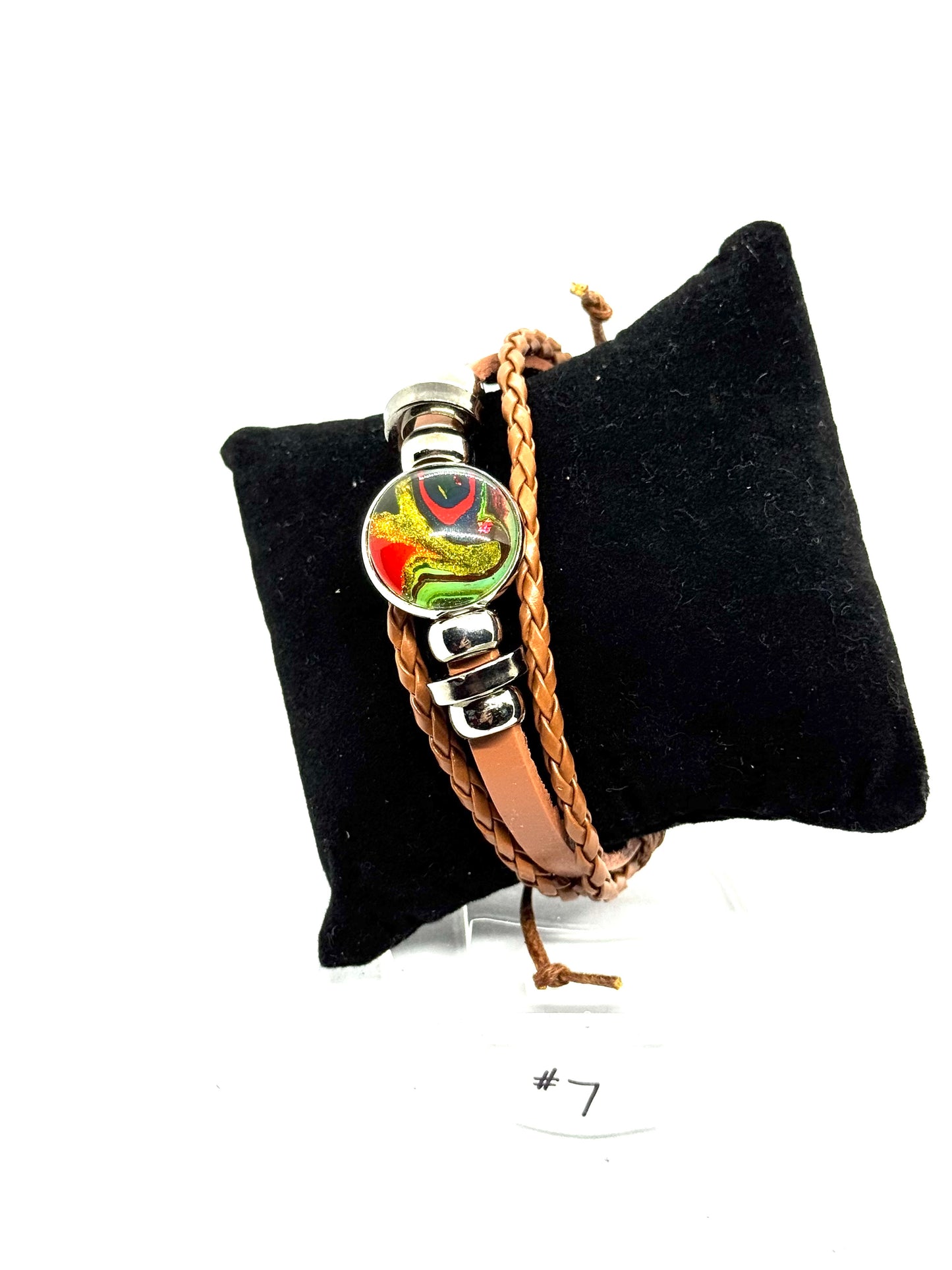 #7 “Main Character Chaos” Handmade Abstract Wrap Bracelet — One-of-a-Kind FDSS Statement Jewelry | Unique Resin Art Bracelet | Gift for Bold Souls