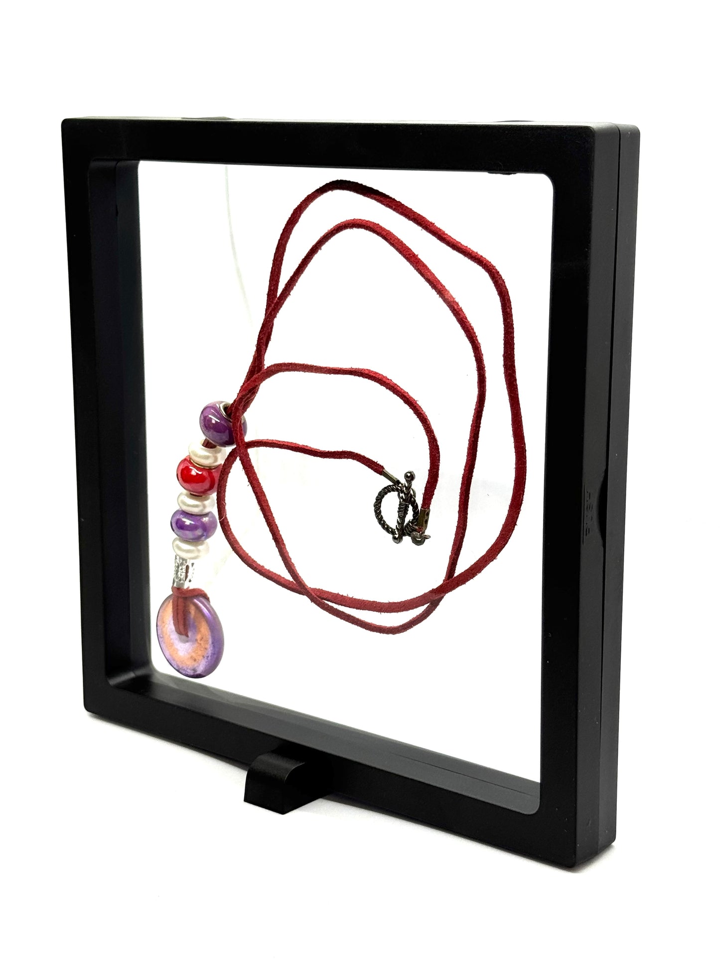 “Calm, Collected, & Slightly Dangerous” Beaded Cord Necklace | 32” | Donut Pendant