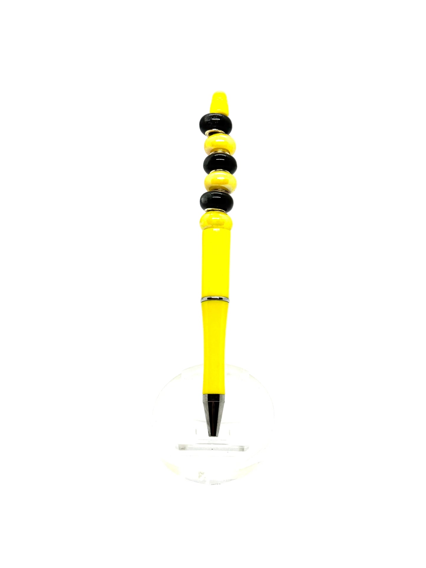 Black & Yellow Beaded Pen