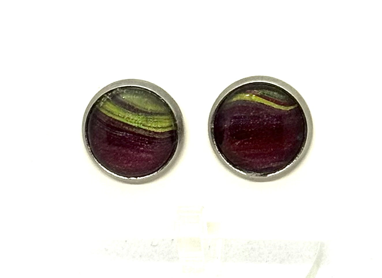 Berry Much Unbothered | Handmade Blackberry Swirl Stud Earrings