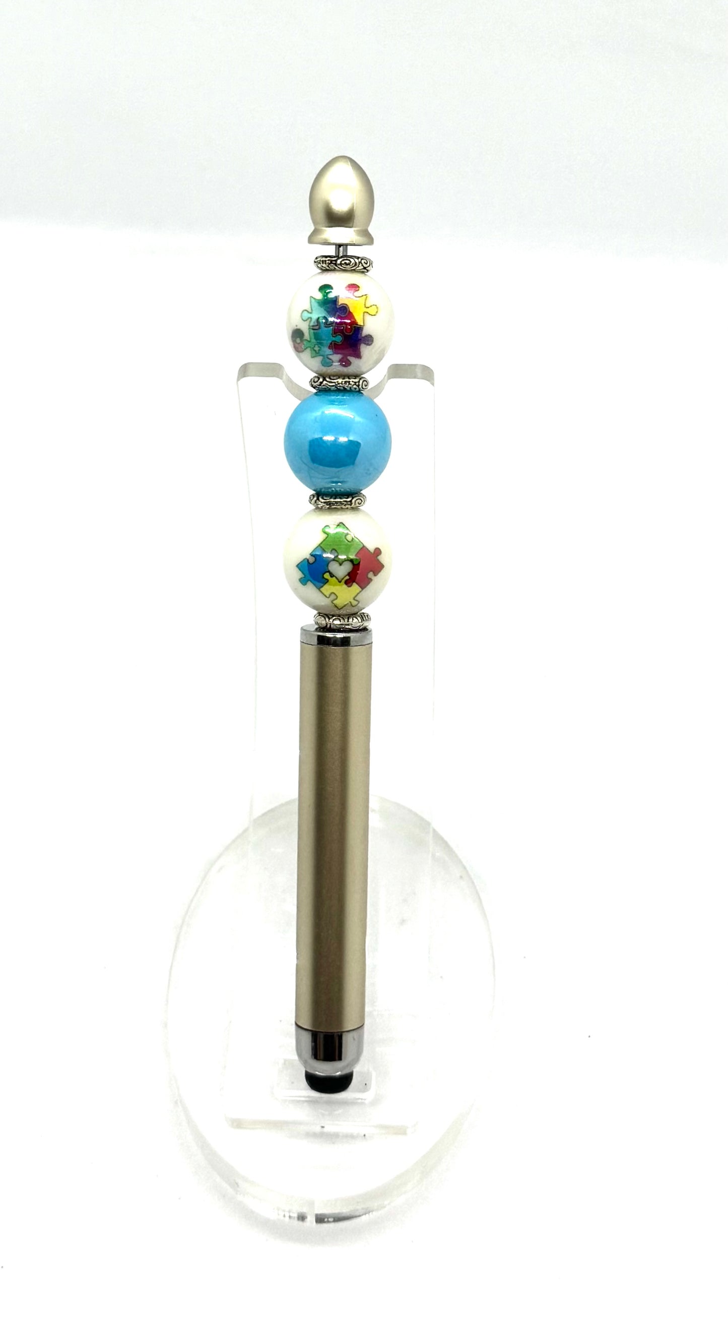 Every Piece Matters | Handmade Autism Awareness Beaded Stylus Pen