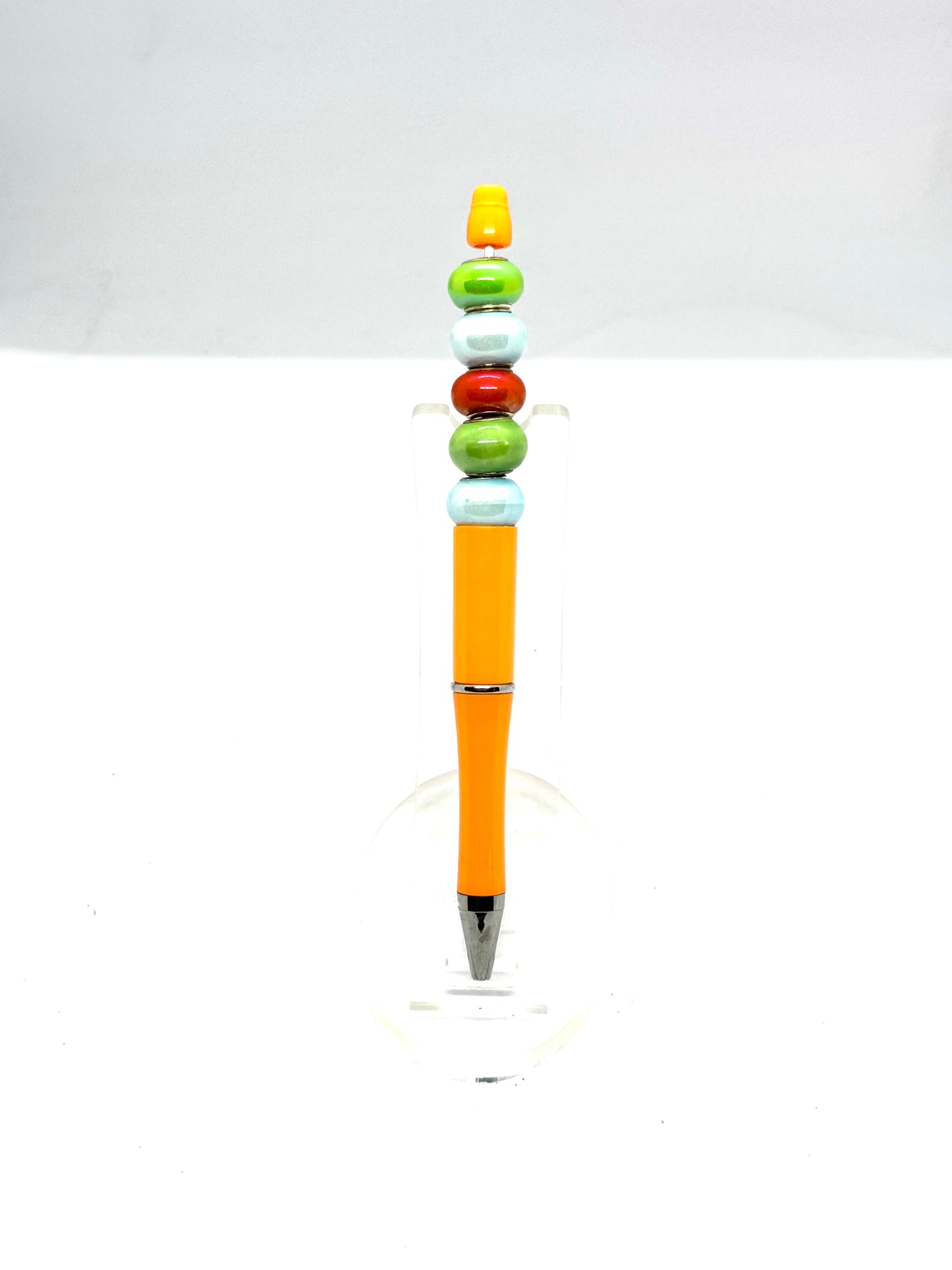 Orange Beaded Pen
