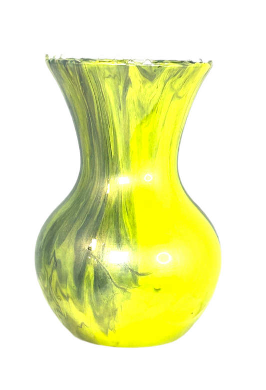 Black & Yellow Glass Vase