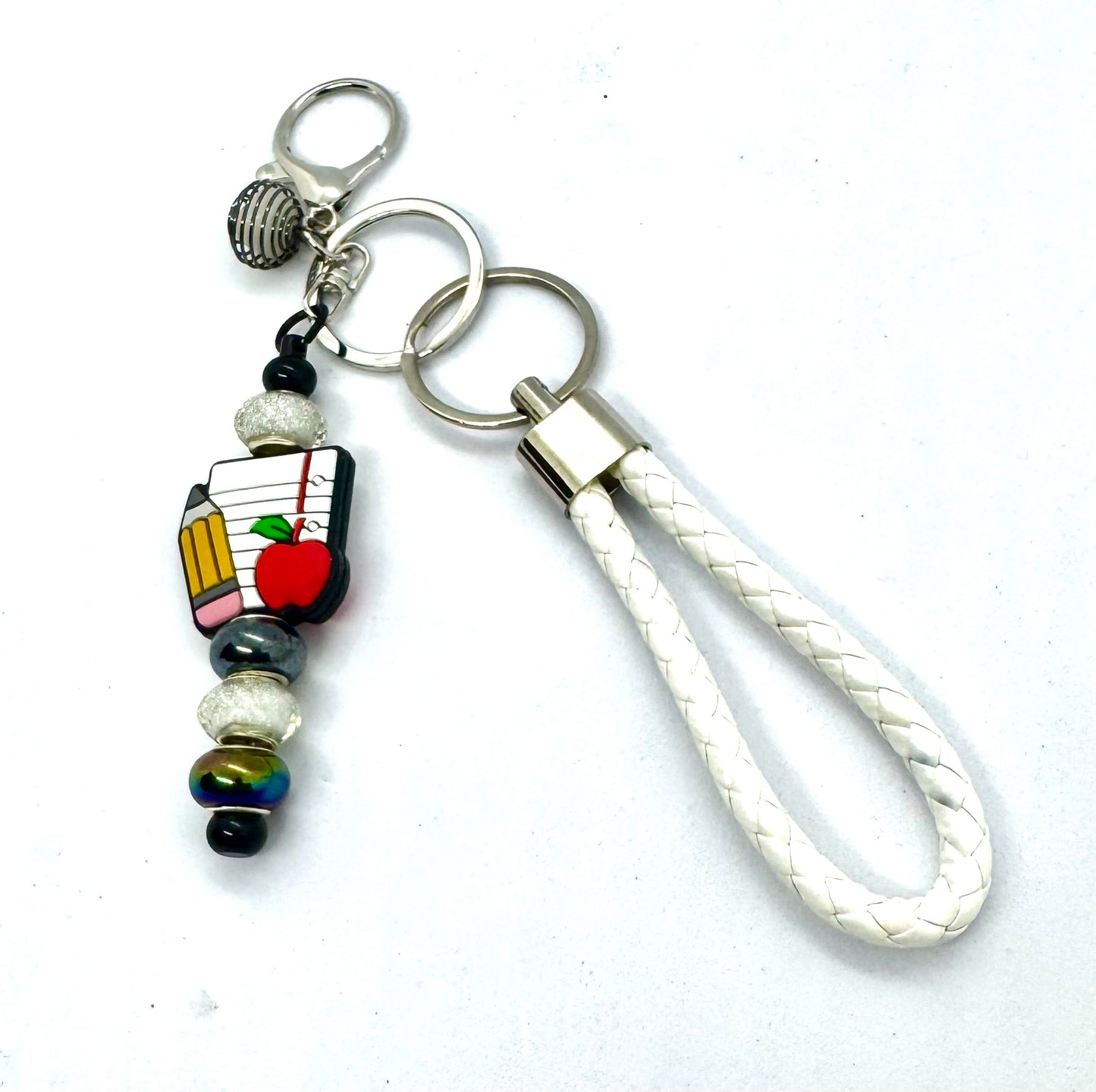 FDSS “The Teacher’s Heart” Handmade Beaded Wristlet Keychain