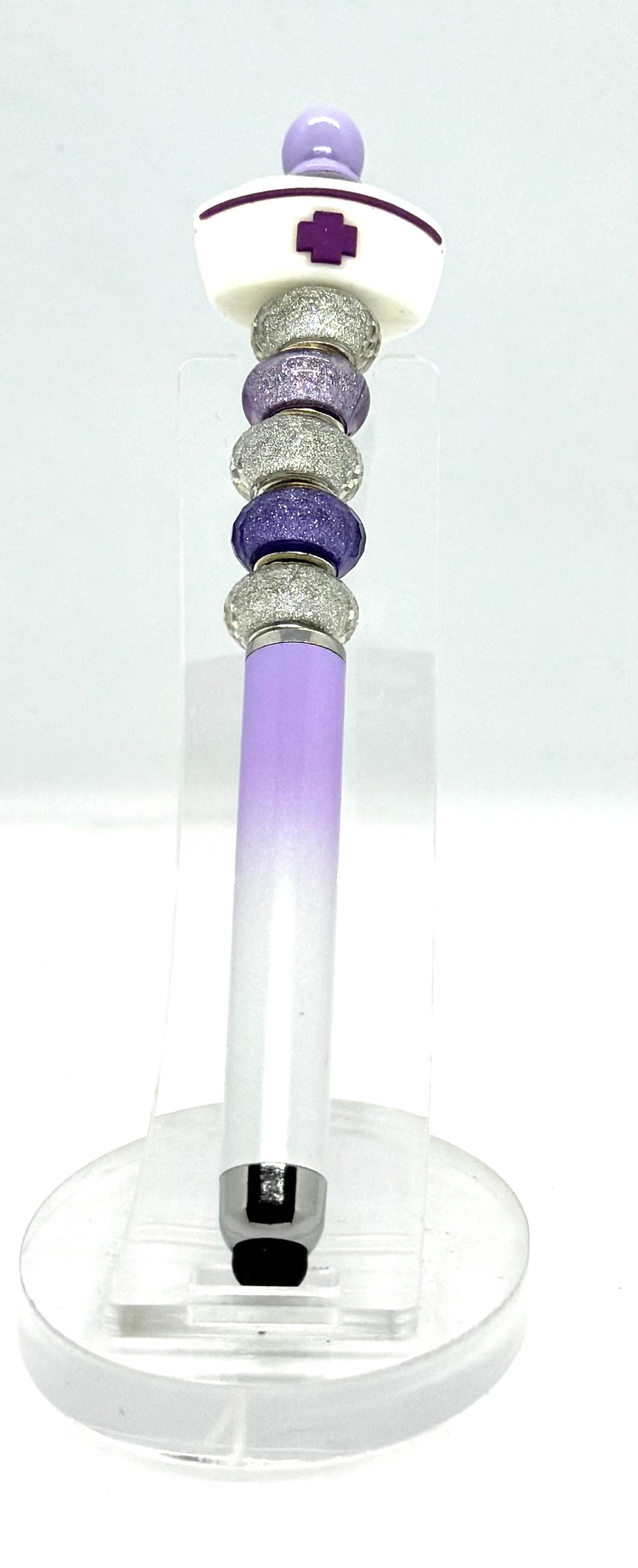 Nurse, Heal Thy Coffee Addiction | Handmade Purple Nurse Stylus Pen