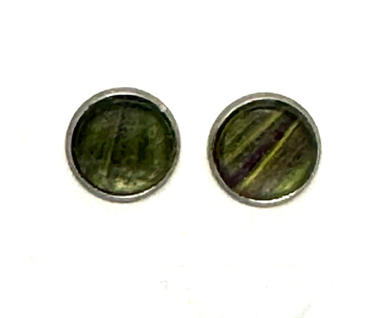 Moss Boss | Handmade Woodland Swirl Stud Earrings