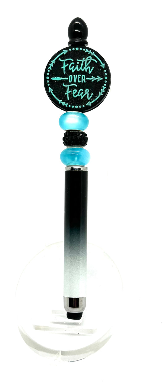 Faith Over Fear… Coffee Over Mondays | Handmade Faith Over Fear Stylus Pen