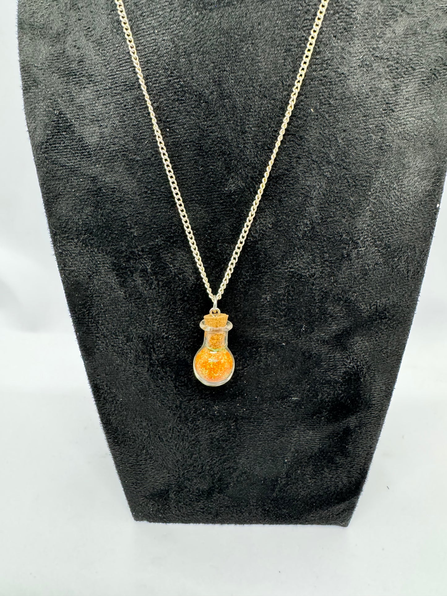 #7G “Sunset Spiral Potion Bottle Necklace – Pretty Decisions, Bad Outcomes”